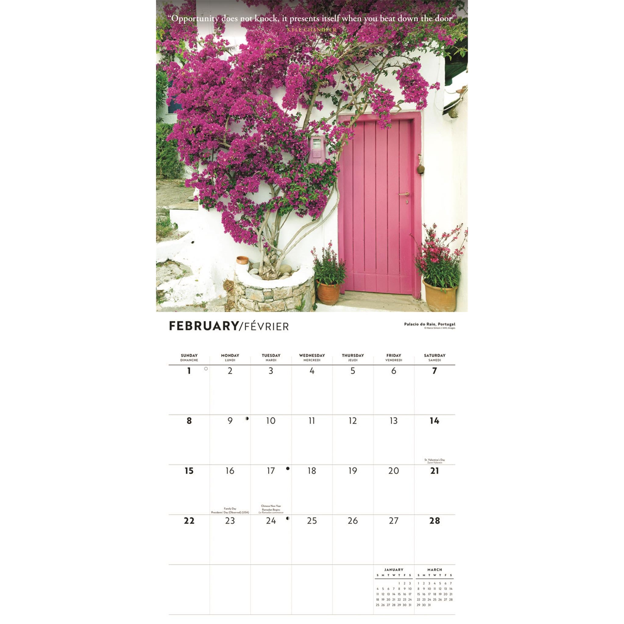 Calendrier mural Portes et Fenêtres 2026