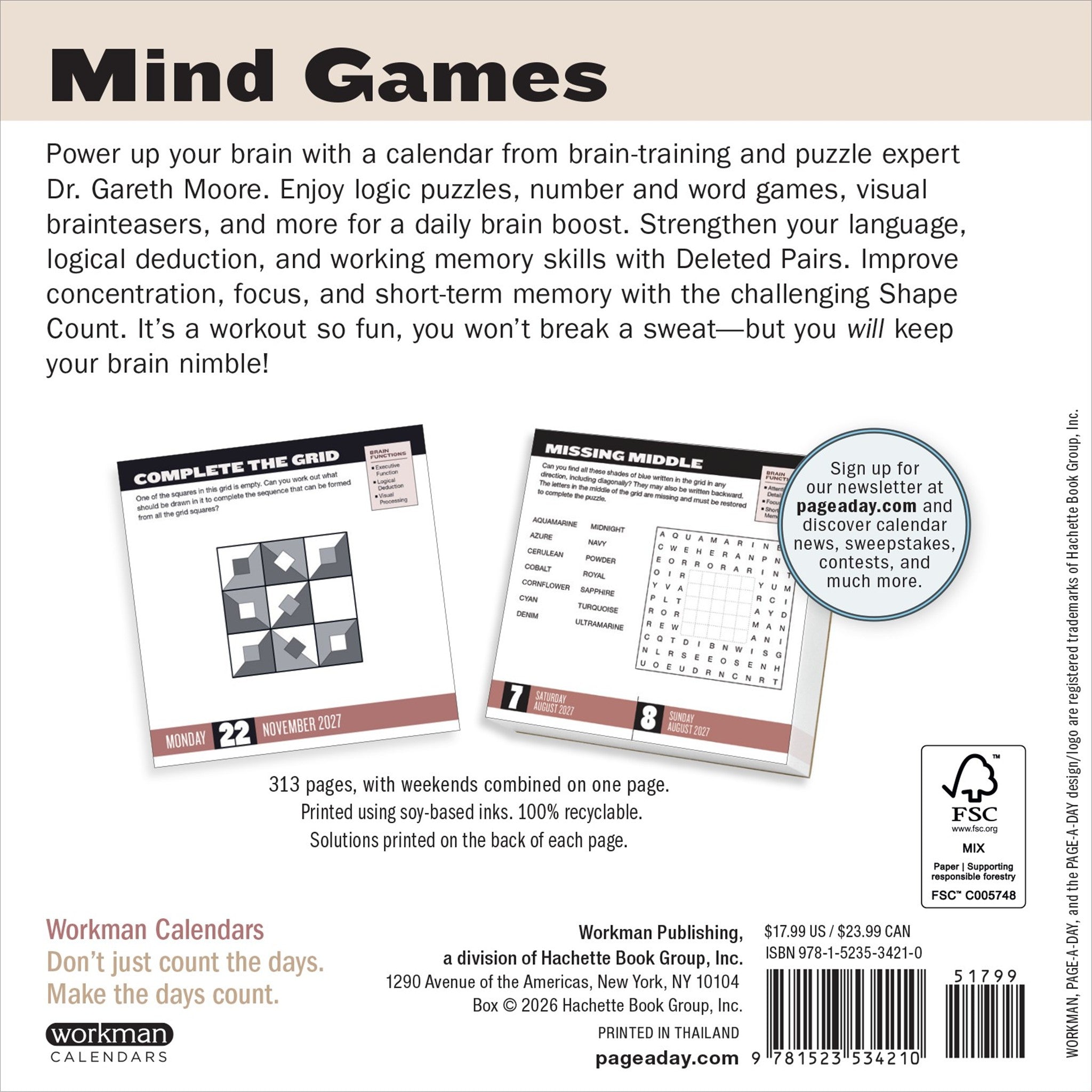 Brainpower Puzzles 2027 Box Calendar - Online Only
