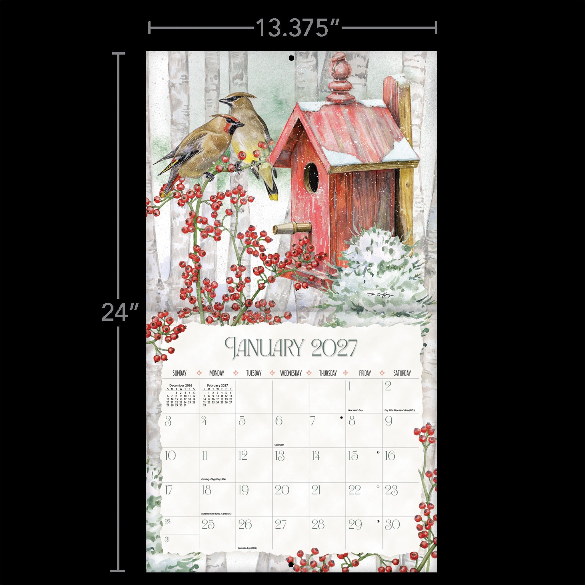 Birdhouses 2027 Wall Calendar - Online Only
