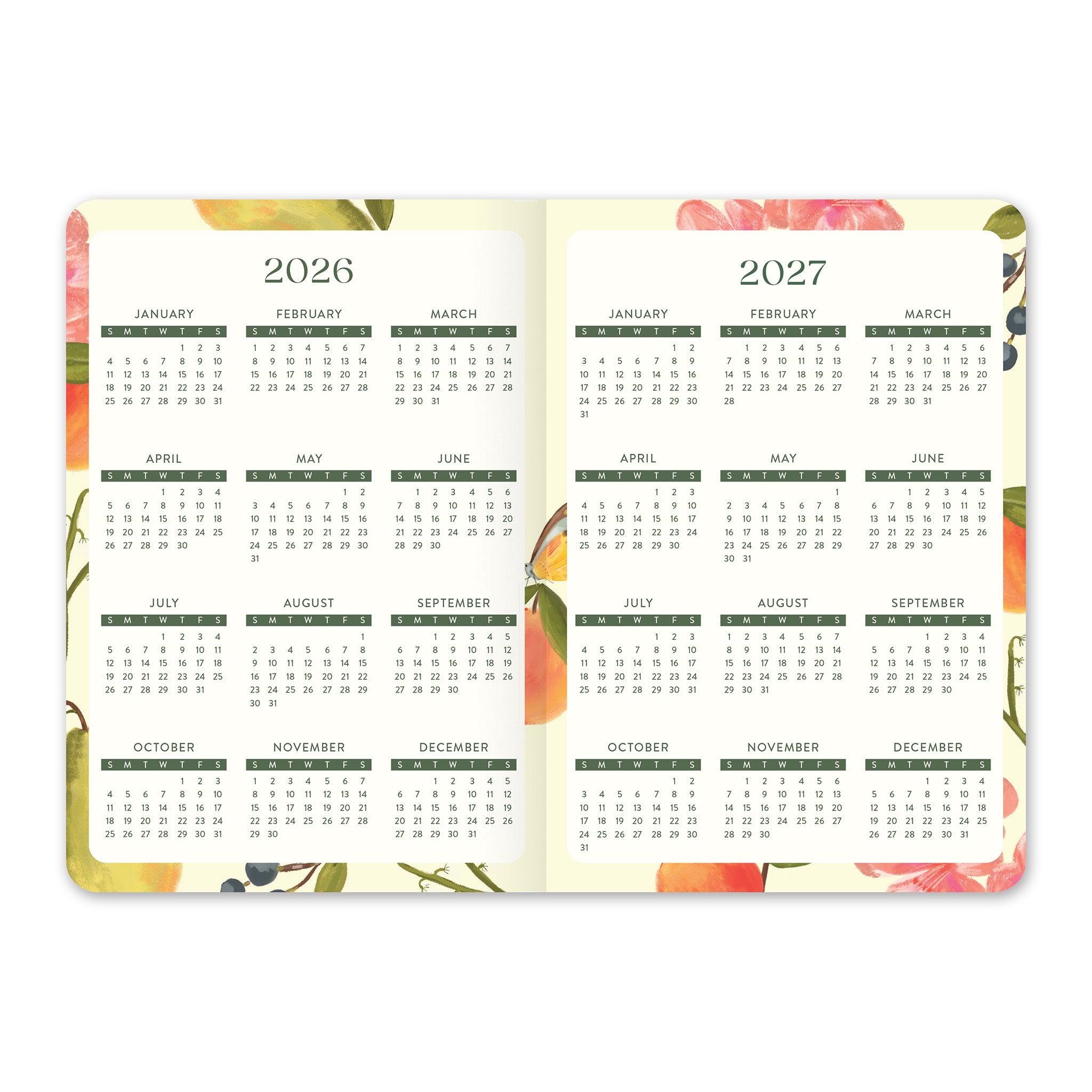 Fruit Flora 2026-2027 Pocket Planner - Online Only