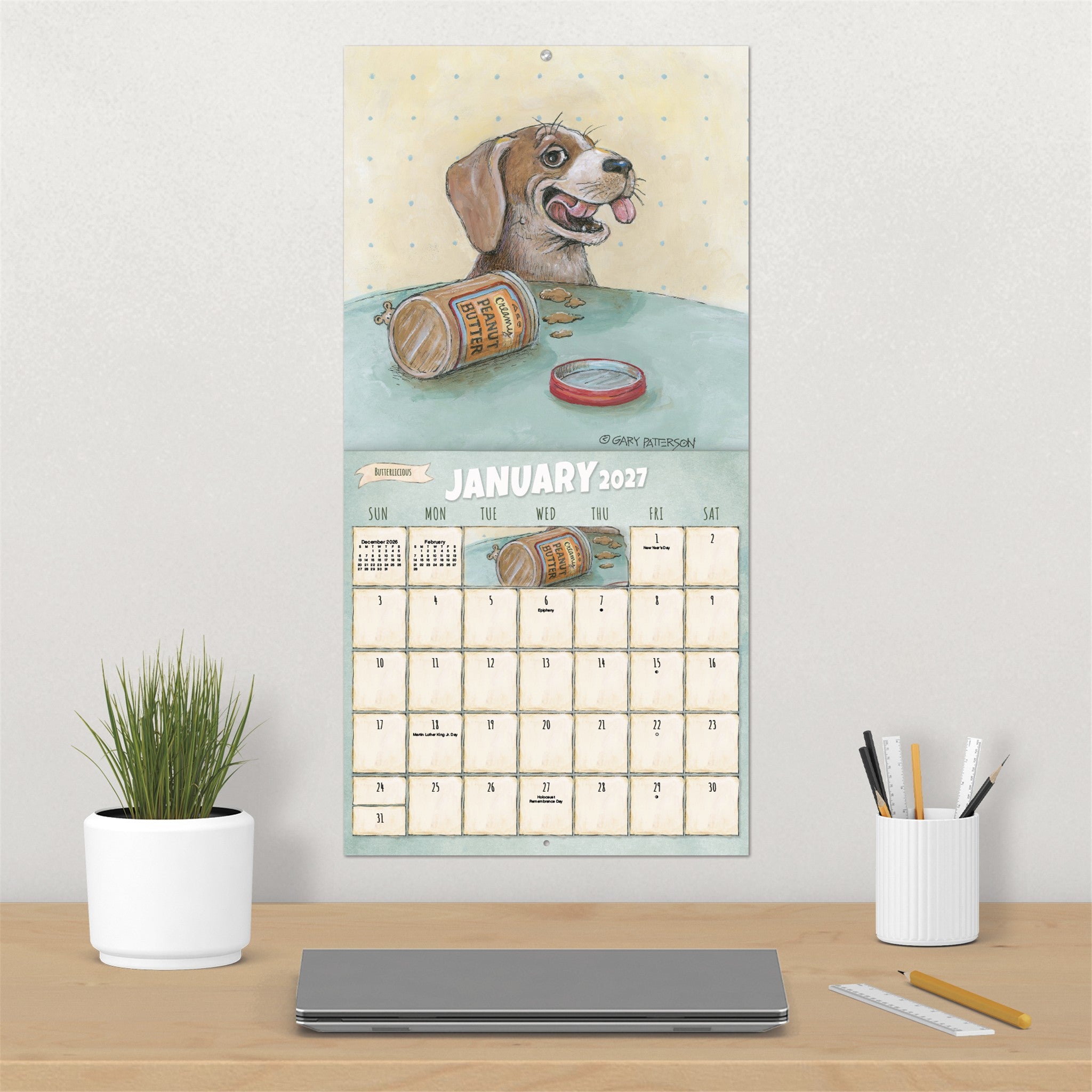 Gary Patterson - Chiens Calendrier Mural 2027 - En Ligne Seulement