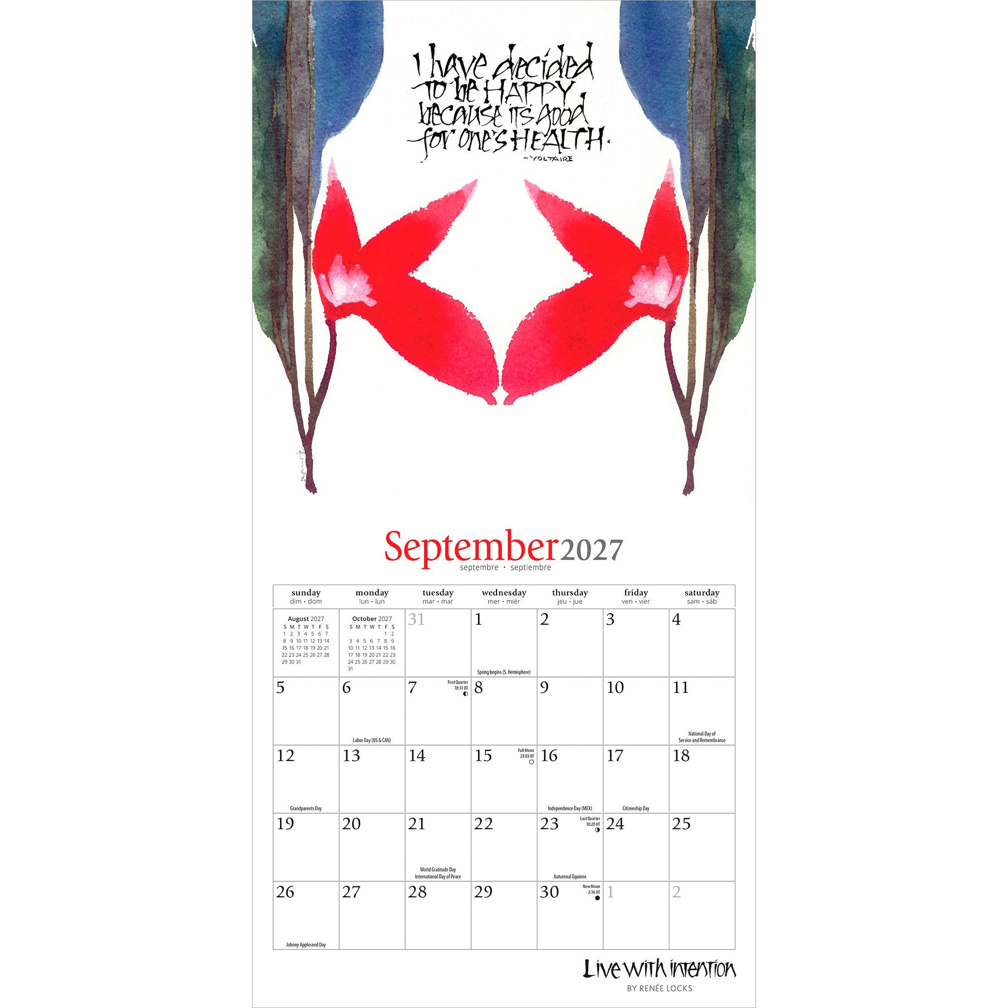 Live with Intention 2027 Mini Calendar