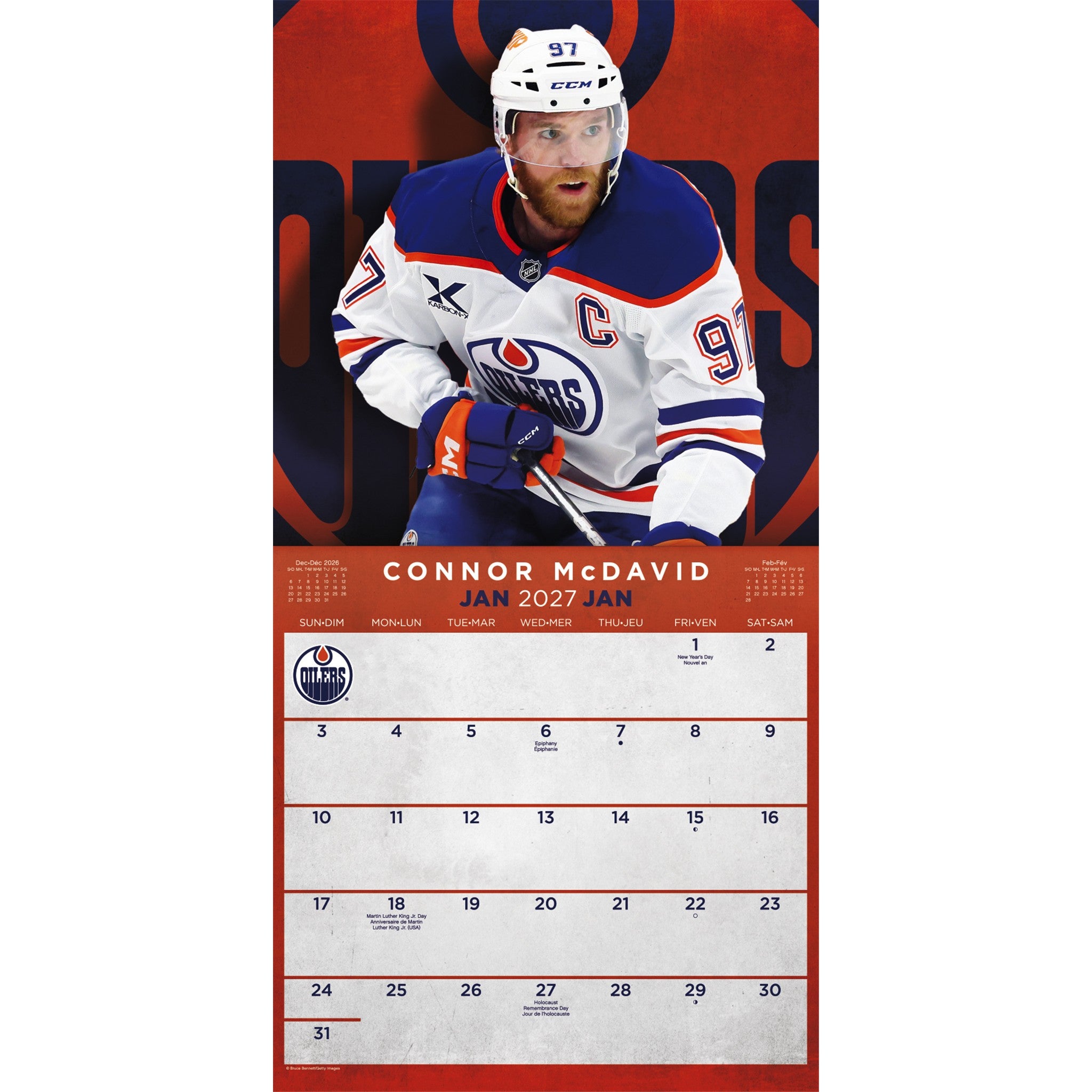 NHL Superstars Exclusive with Print 2027 Wall Calendar