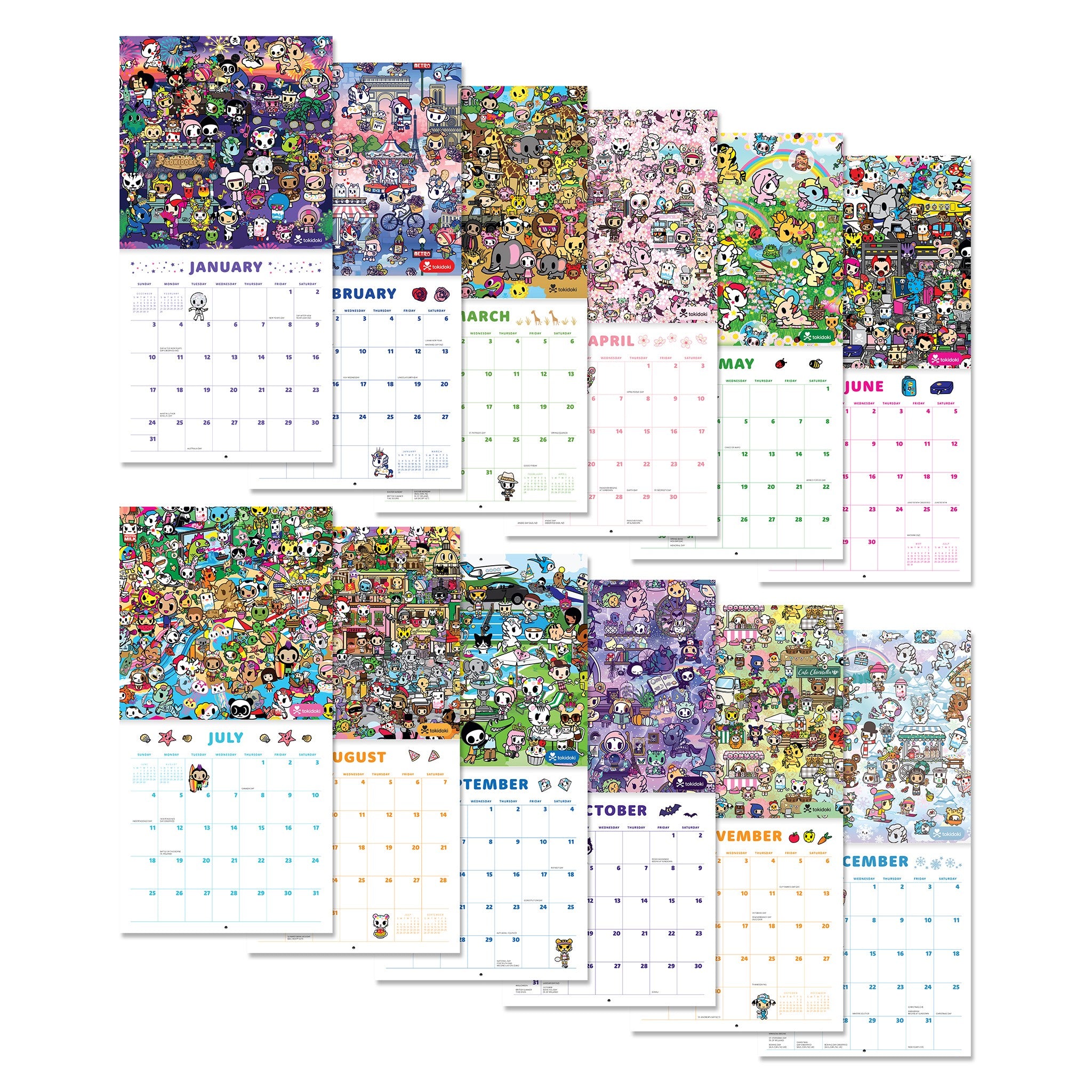 tokidoki 2027 Mini Calendar