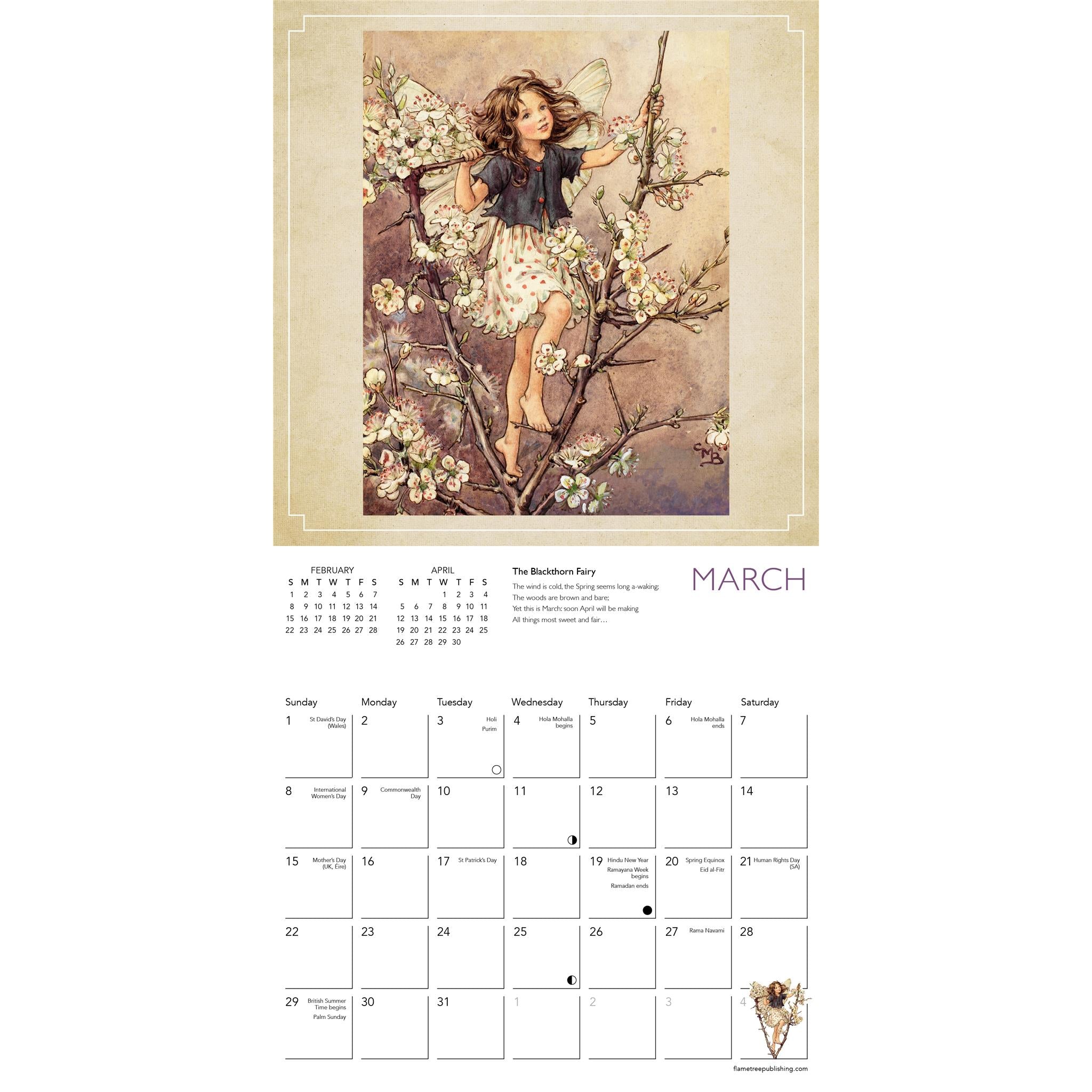 Mini calendrier des fées des fleurs 2026