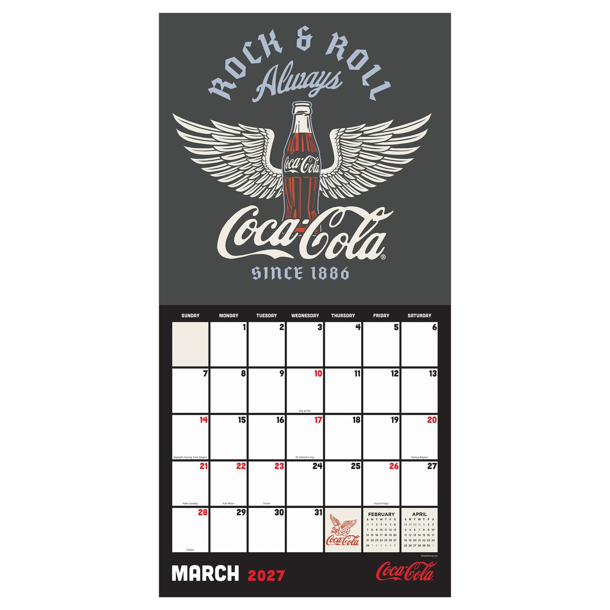 Coca Cola Classic Wall 2027 Wall Calendar