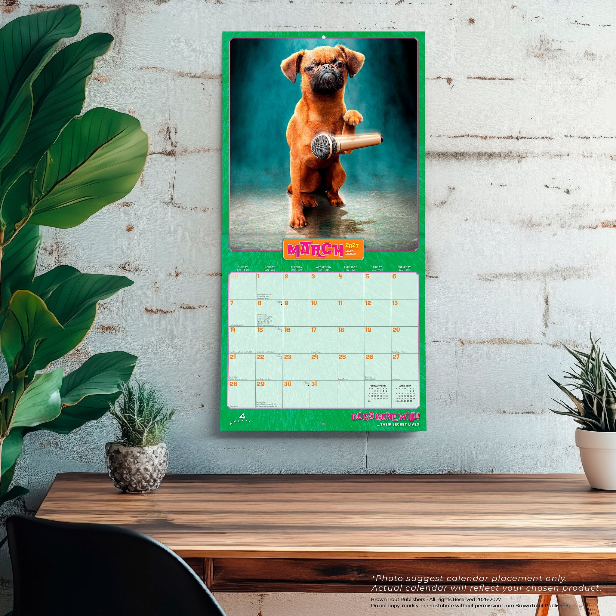 Dogs Gone Wild Avanti 2027 Wall Calendar