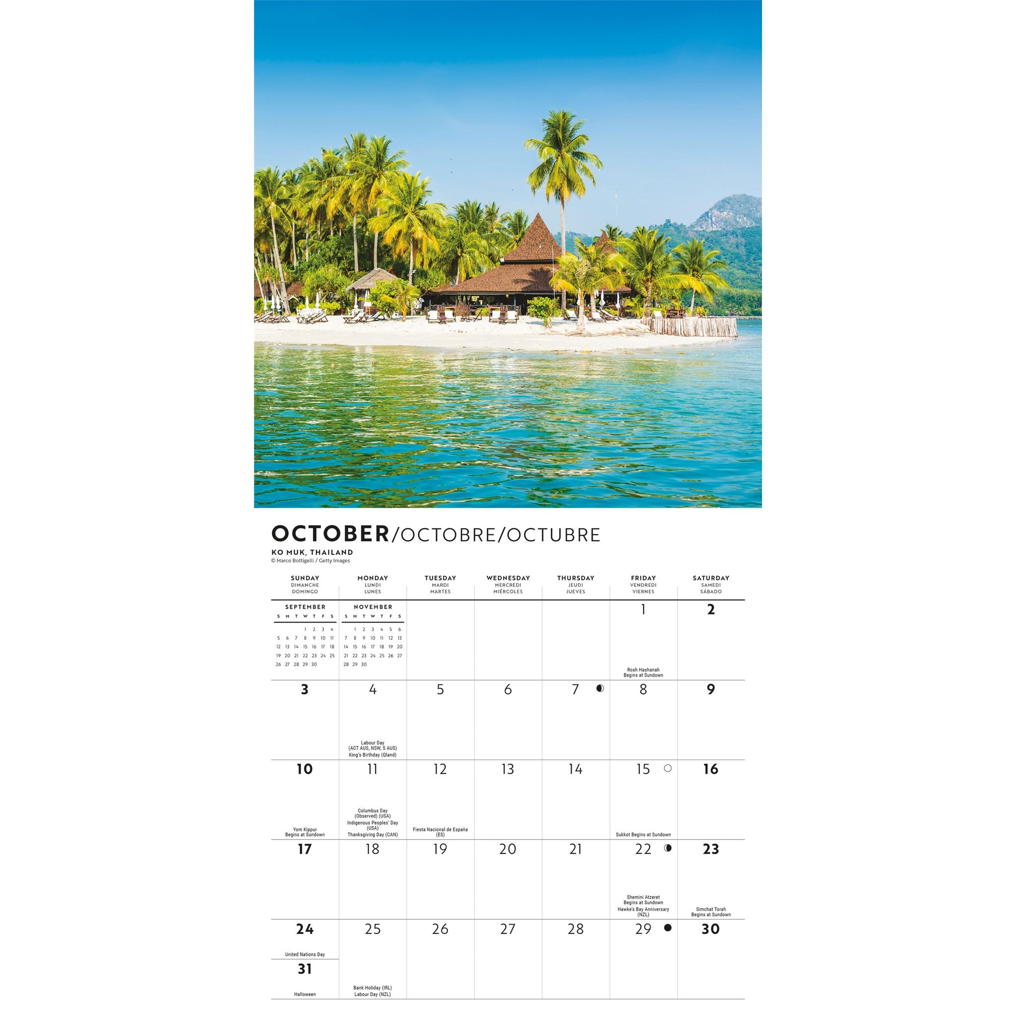 Mini-calendrier Île paradisiaque 2027