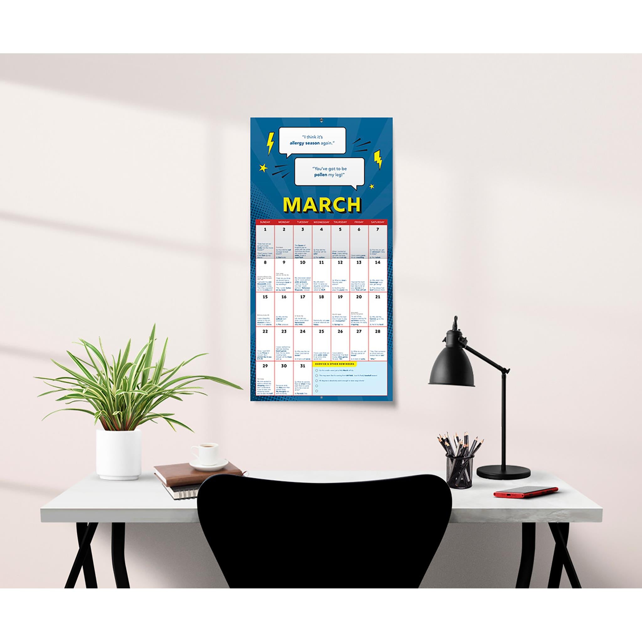 Calendrier mural Blagues de papa 2026 - Disponible uniquement en ligne