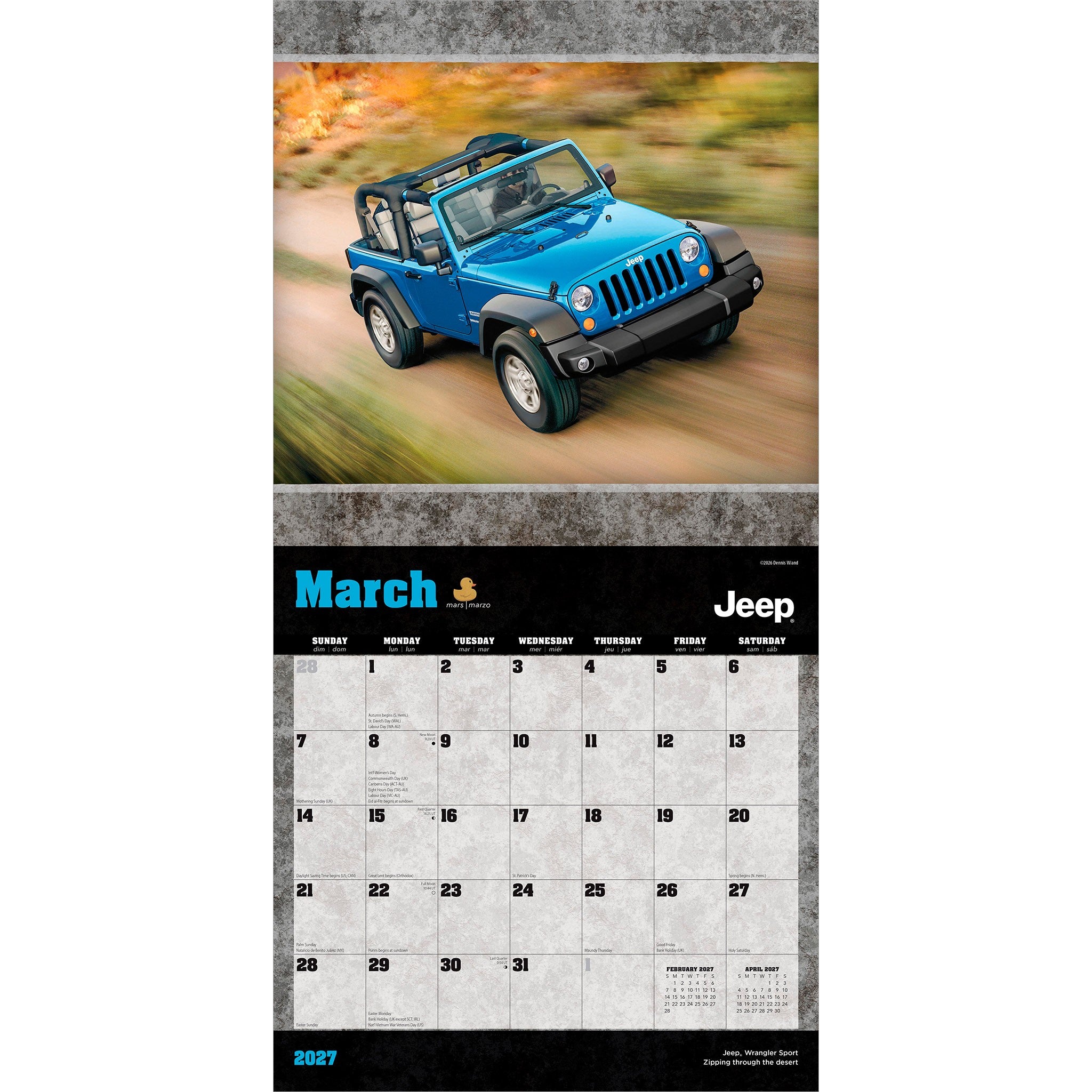 Jeep 2027 Wall Calendar