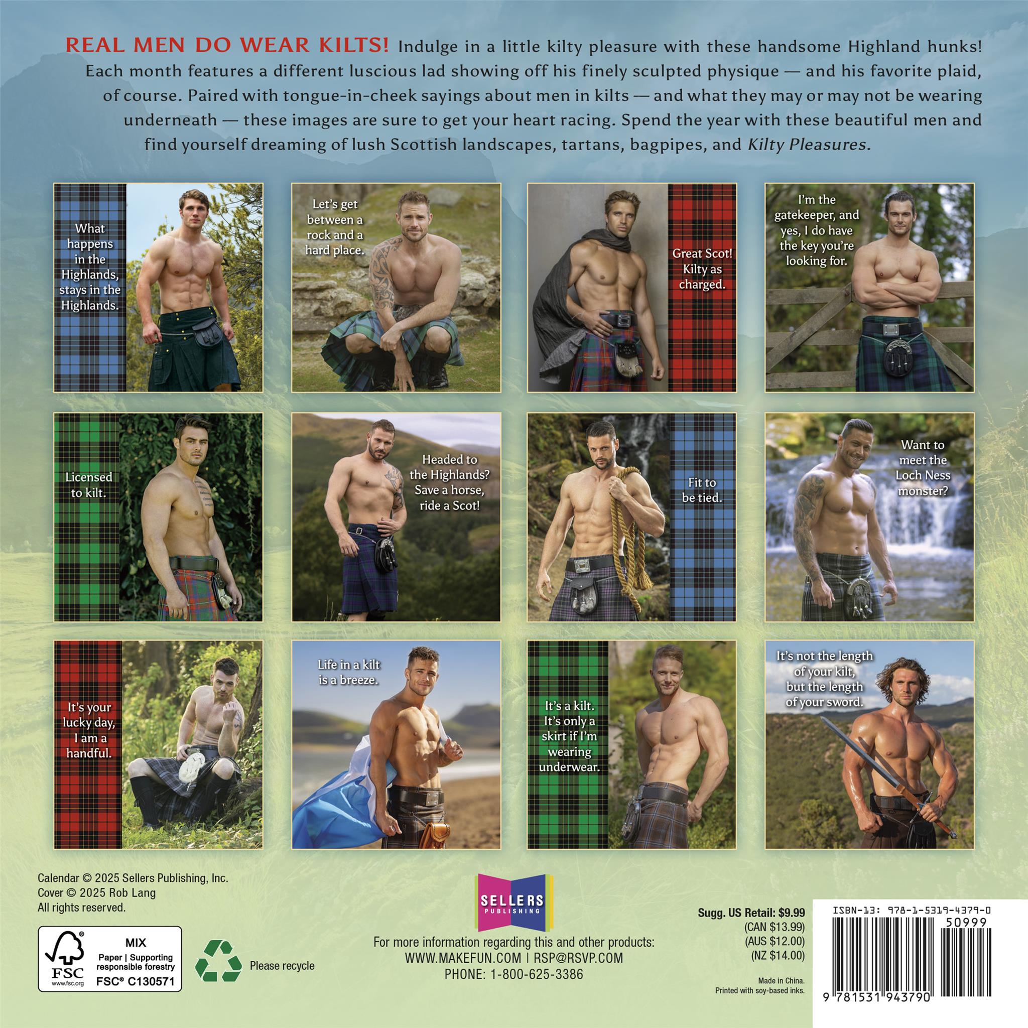 Kilty Pleasures Mini Calendrier 2026