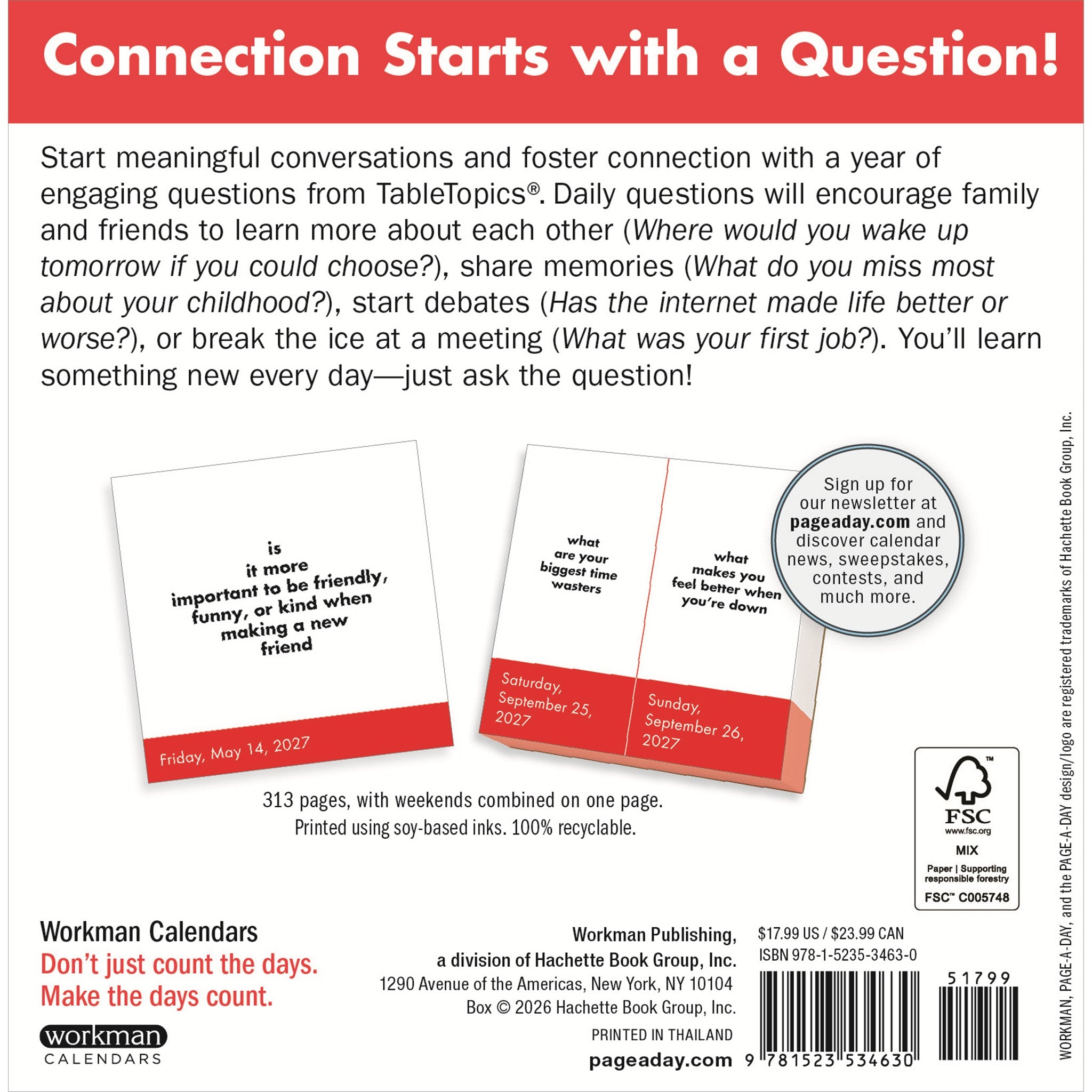 Table Topics Question A Day 2027 Box Calendar - Online Only