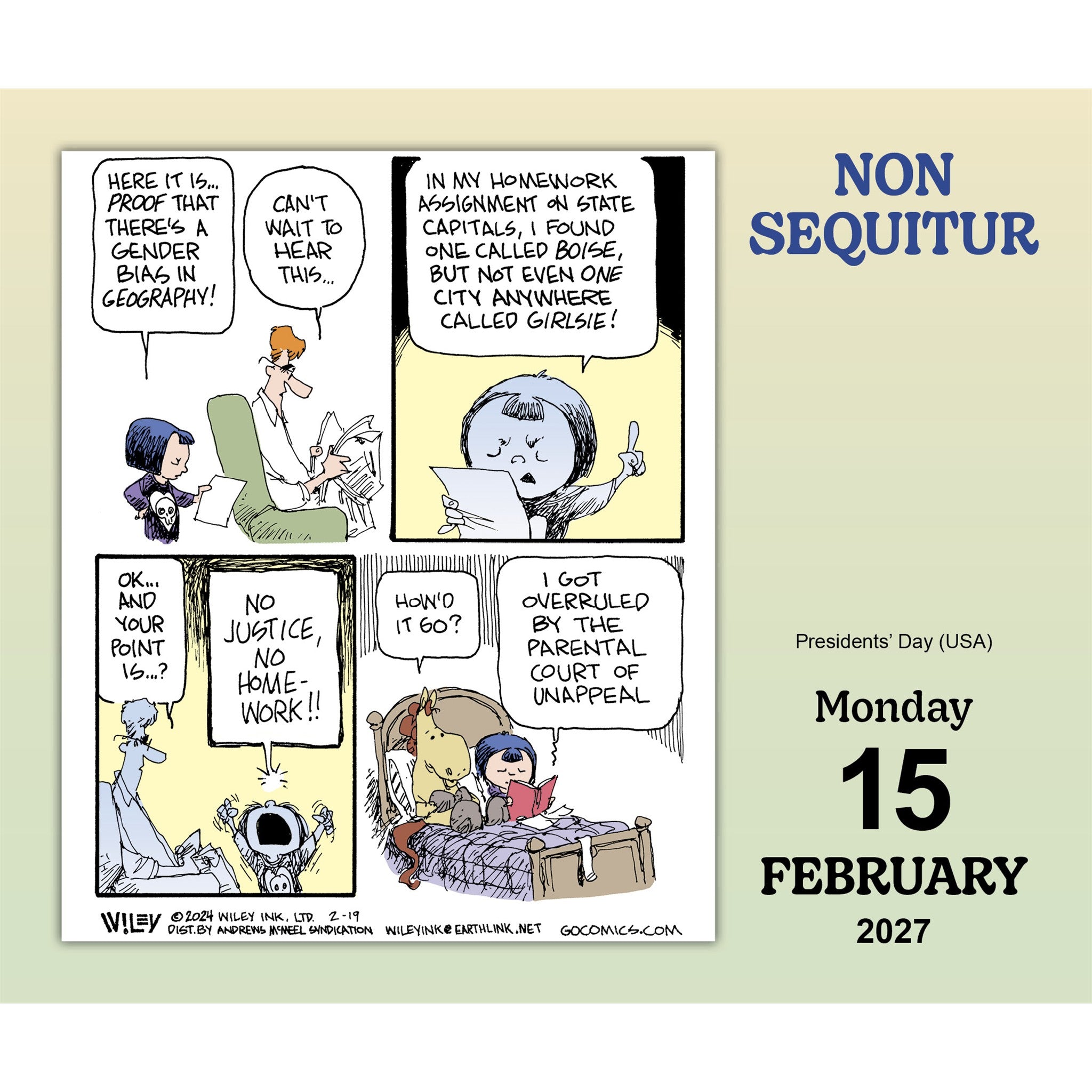 Non Sequitur 2027 Box Calendar
