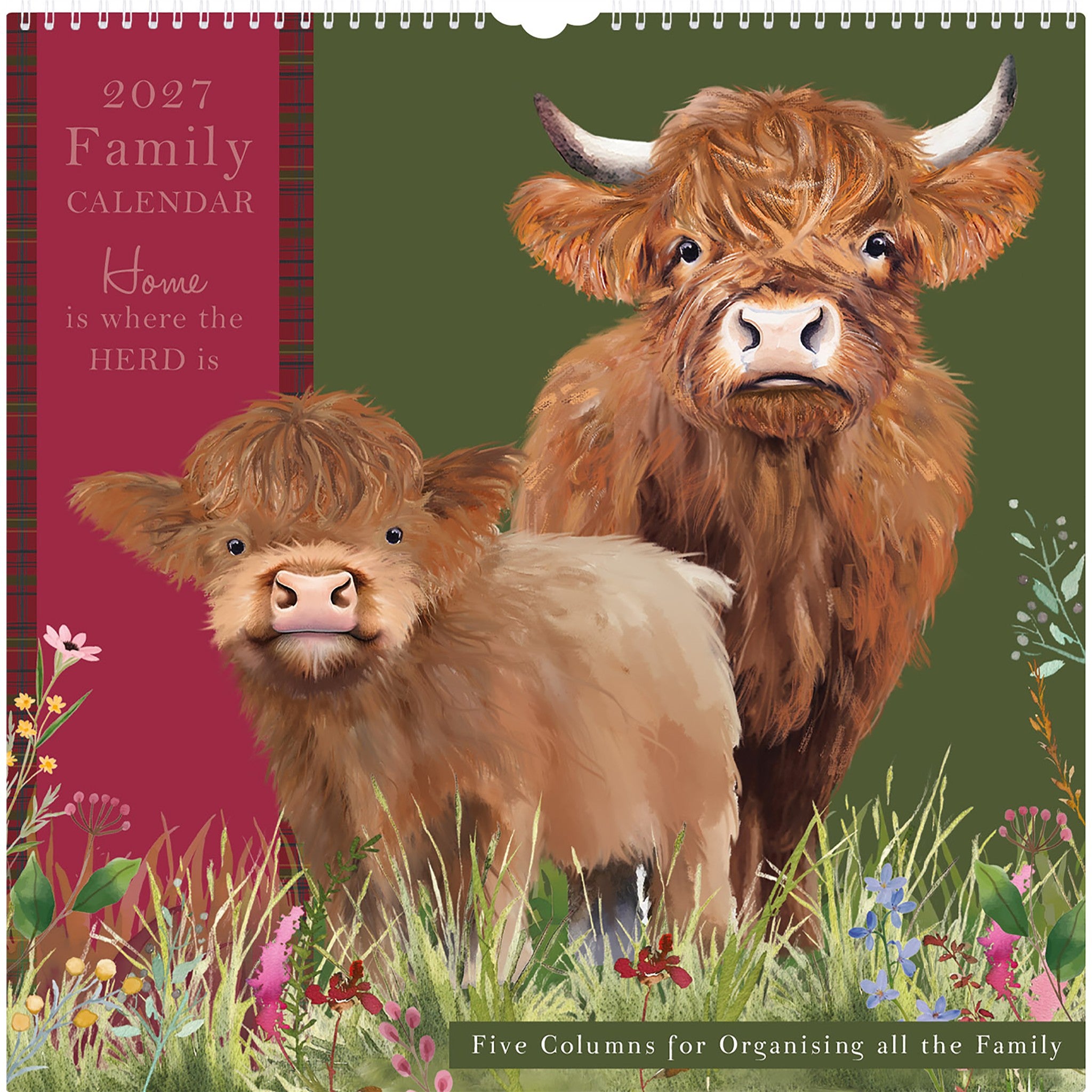 Highland Cows Planner 2027 Wall Calendar