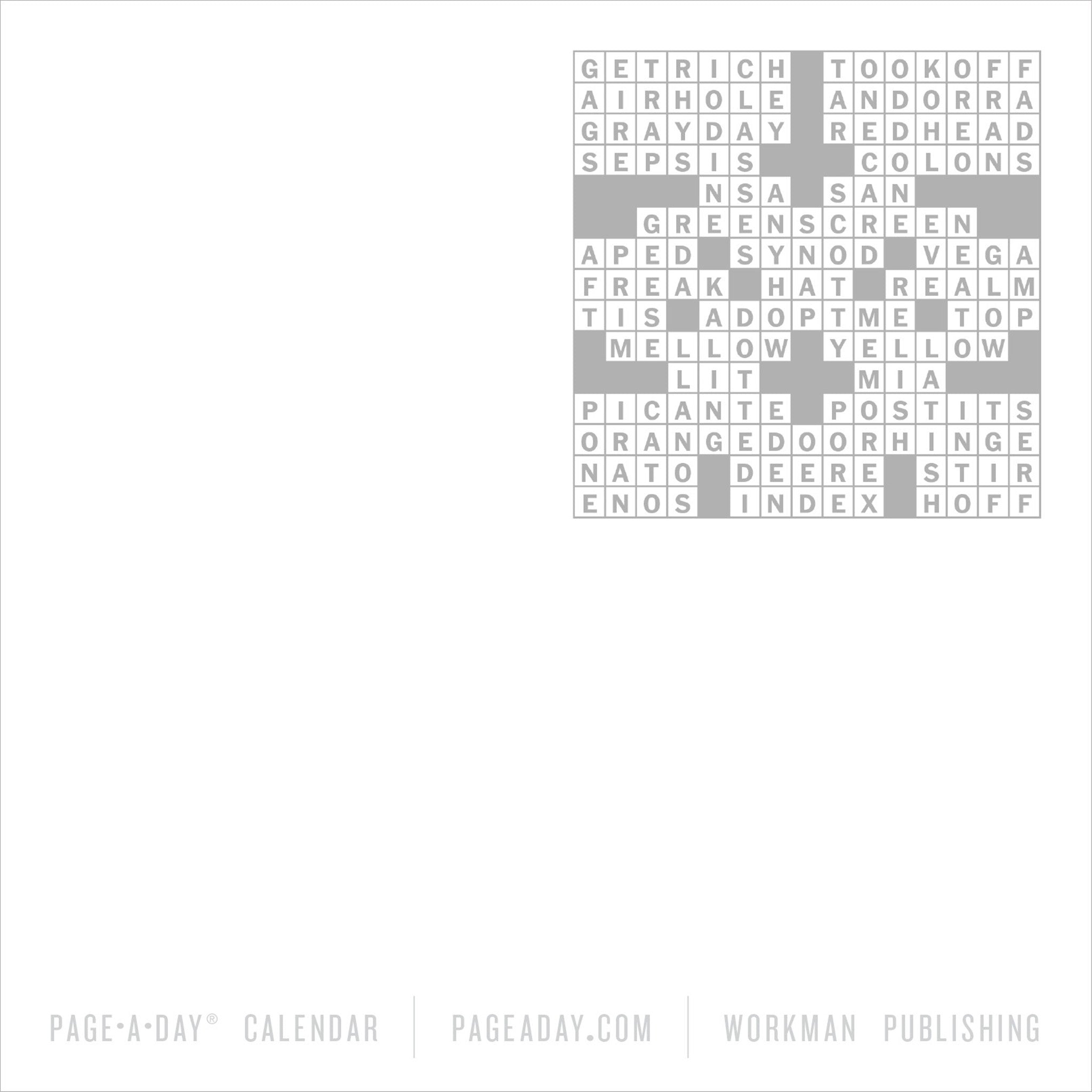 New York Times Daily Crossword 2027 Box Calendar