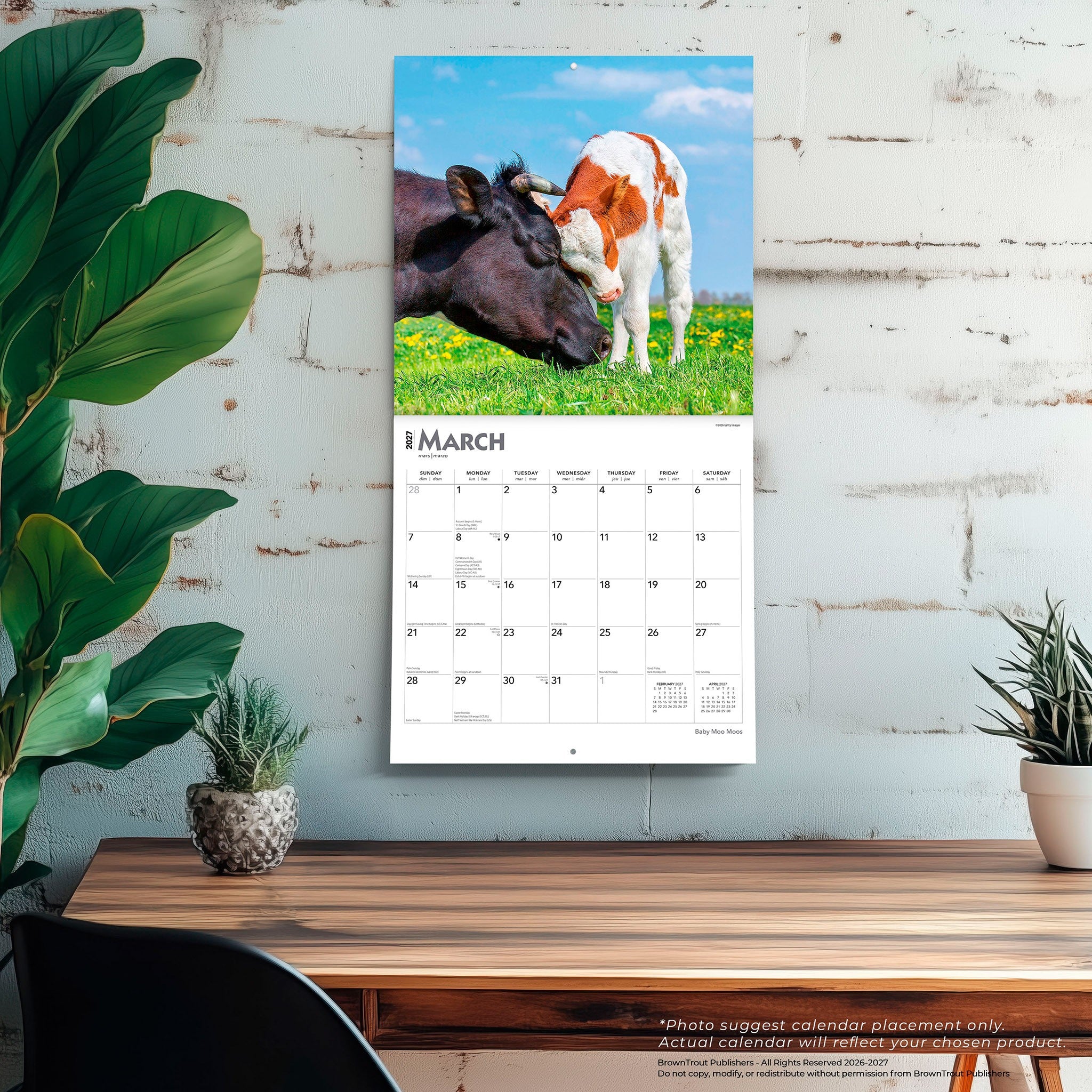 Baby Moo Moos 2027 Wall Calendar - Online Only
