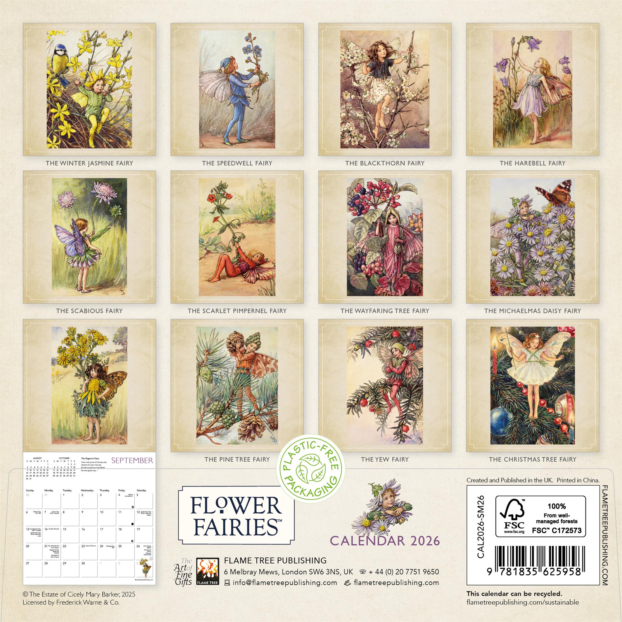 Mini calendrier des fées des fleurs 2026