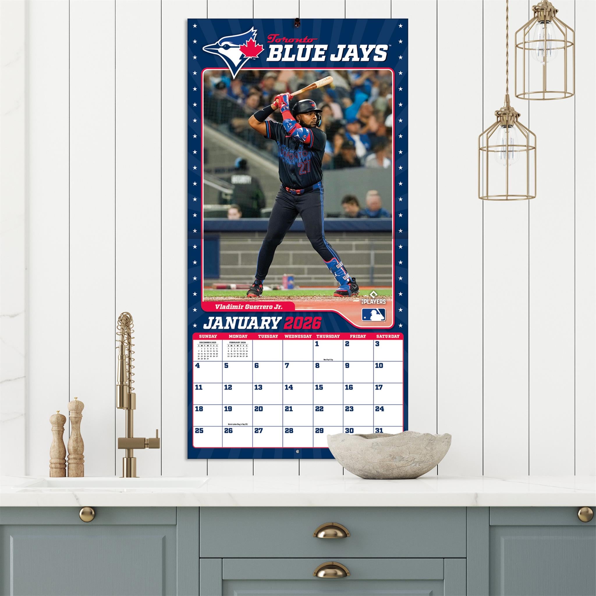 Calendrier mural 2026 des Blue Jays de Toronto (MLB)