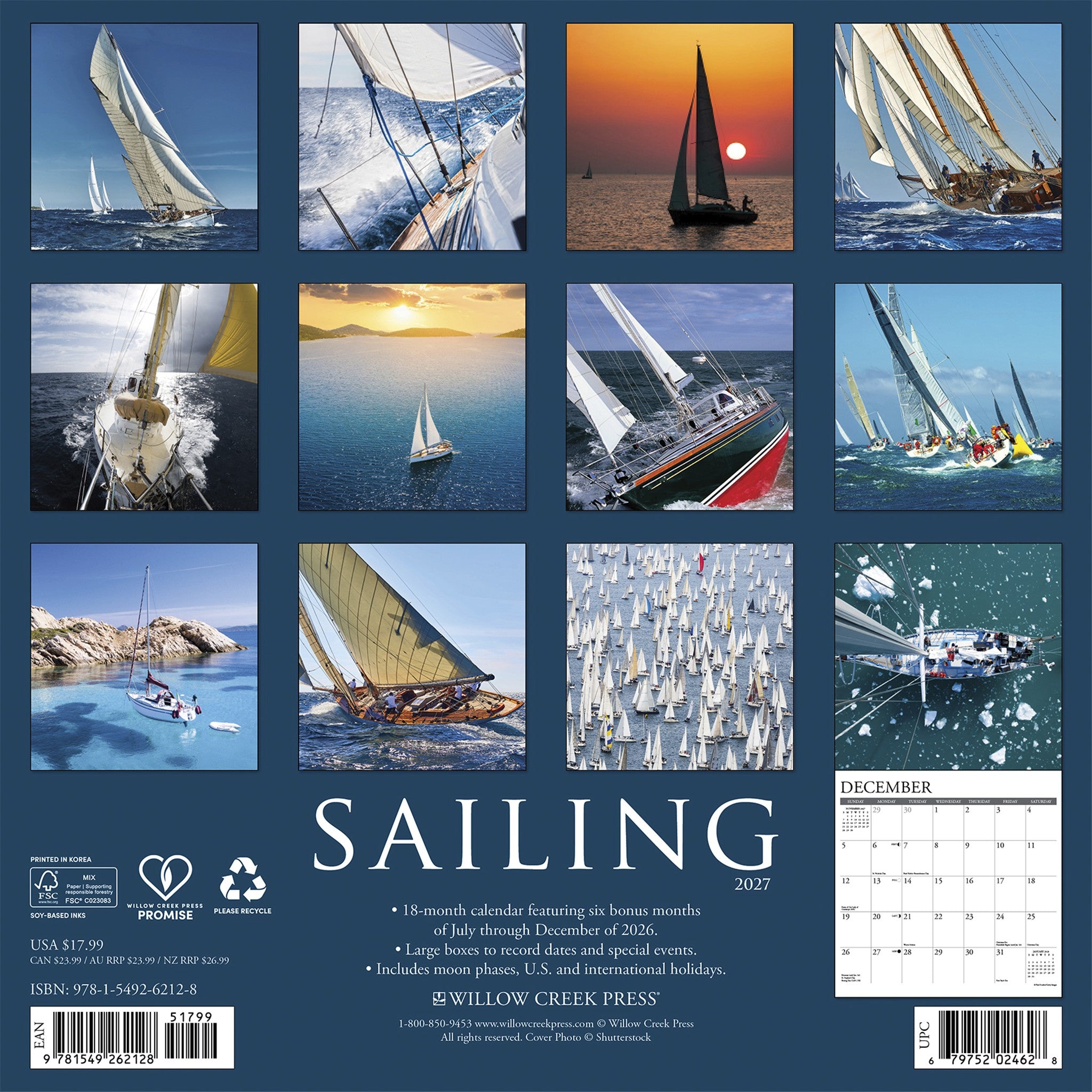 Sailing 2027 Wall Calendar