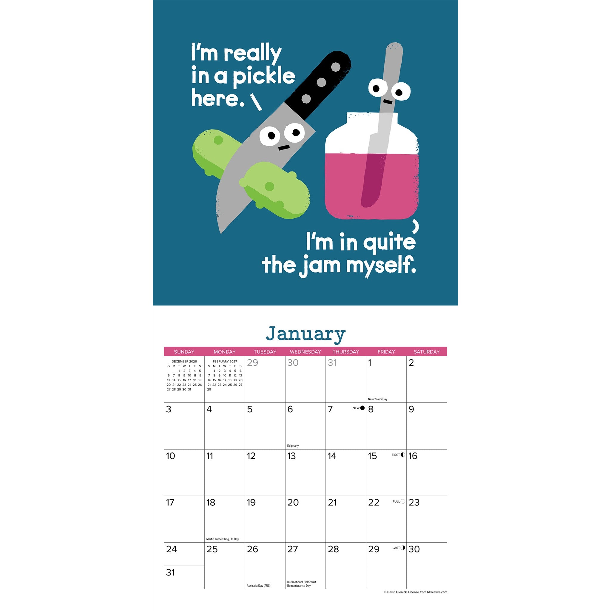 The Art of David Olenick 2027 Mini Calendar - Online Only