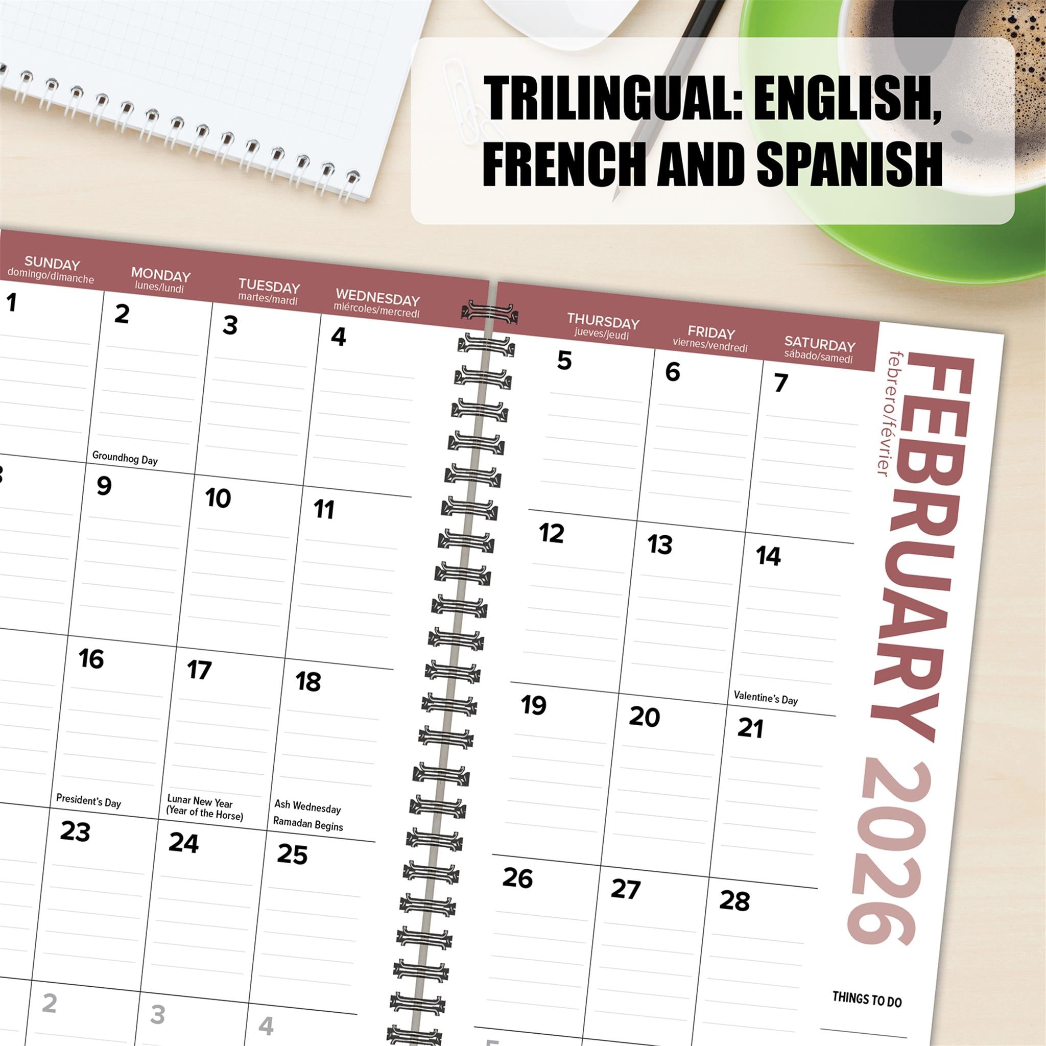 Everything is Fine 2026 Spiral Weekly Planner Calendar