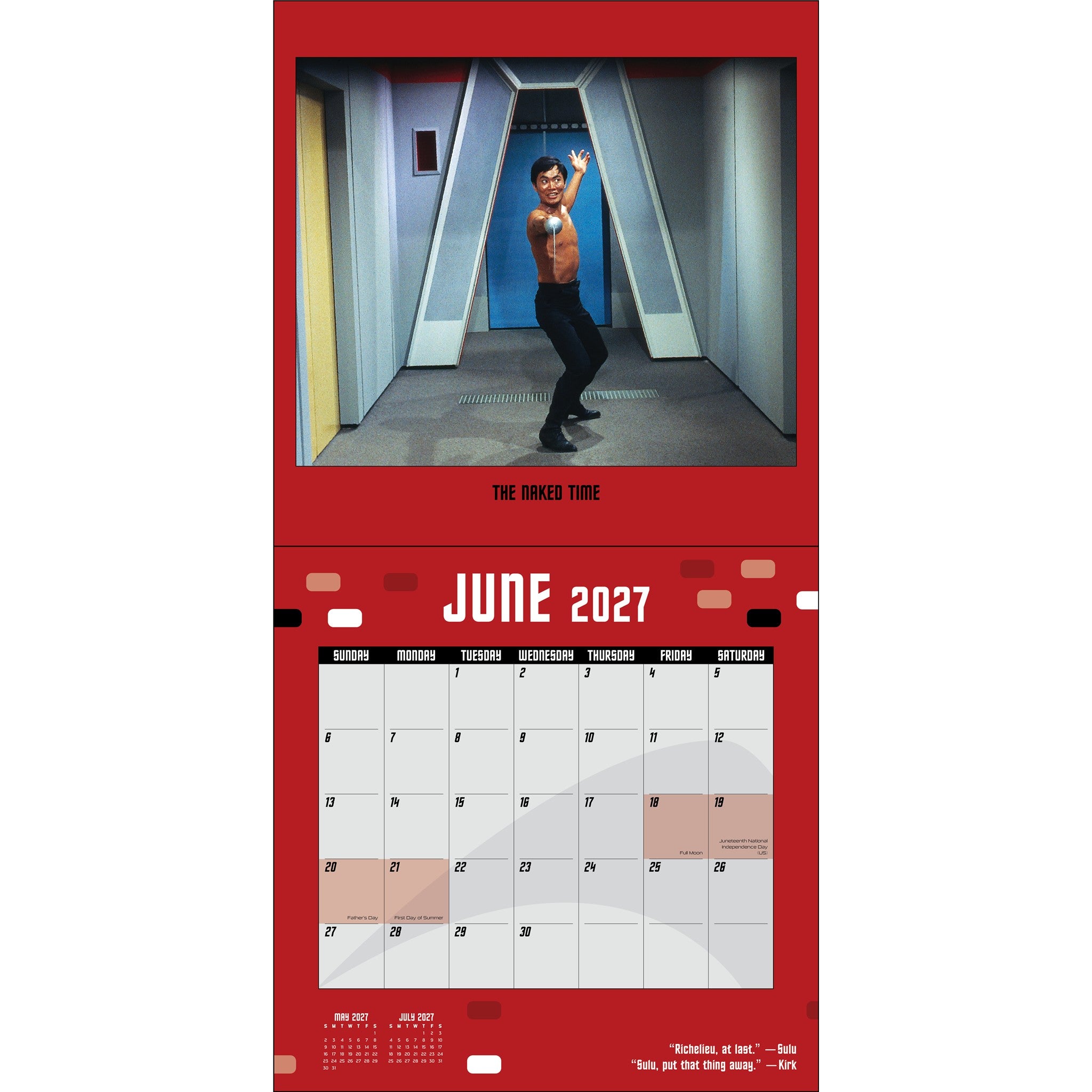 Calendrier mural Star Trek 2027