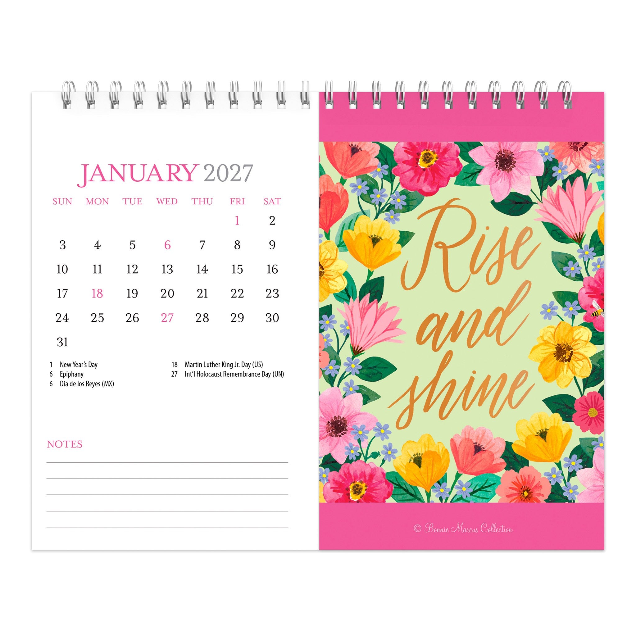 Bonnie Marcus Double-View 2027 Easel Calendar - Online Only