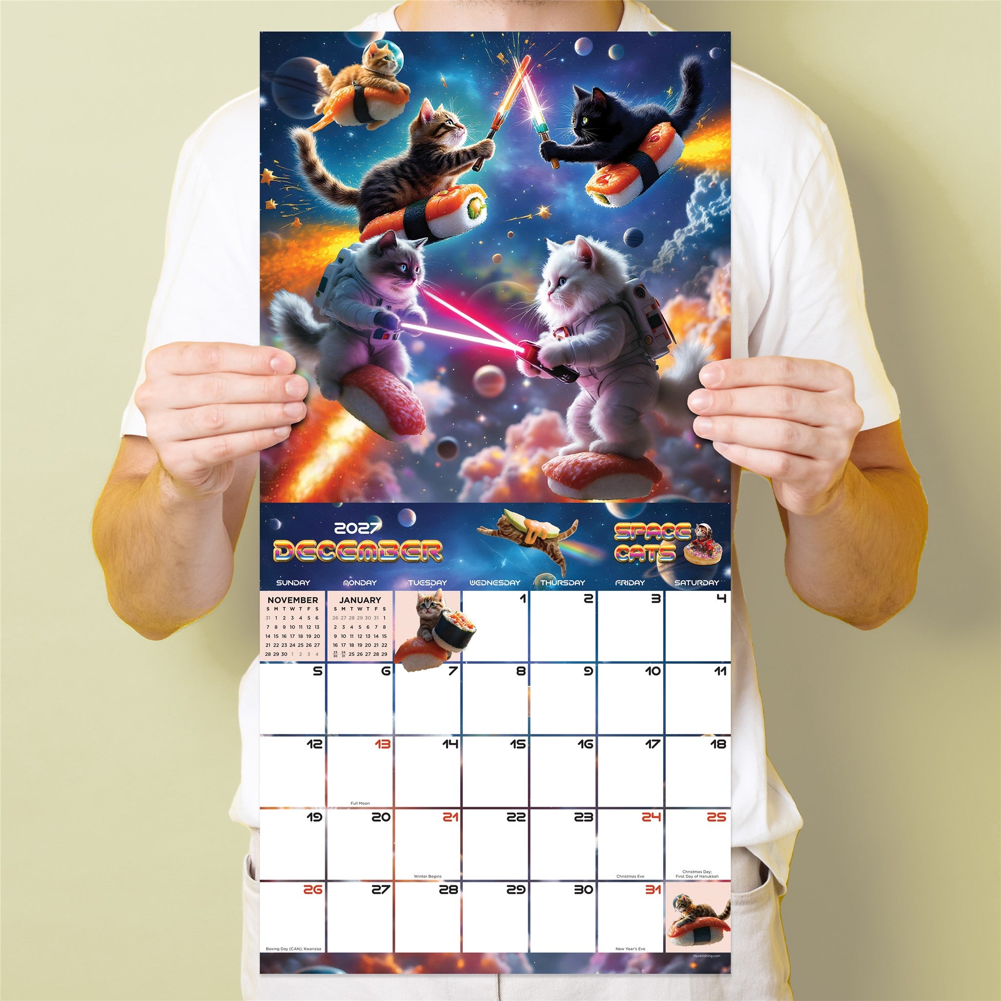 Space Cats 2027 Wall Calendar - Online Only