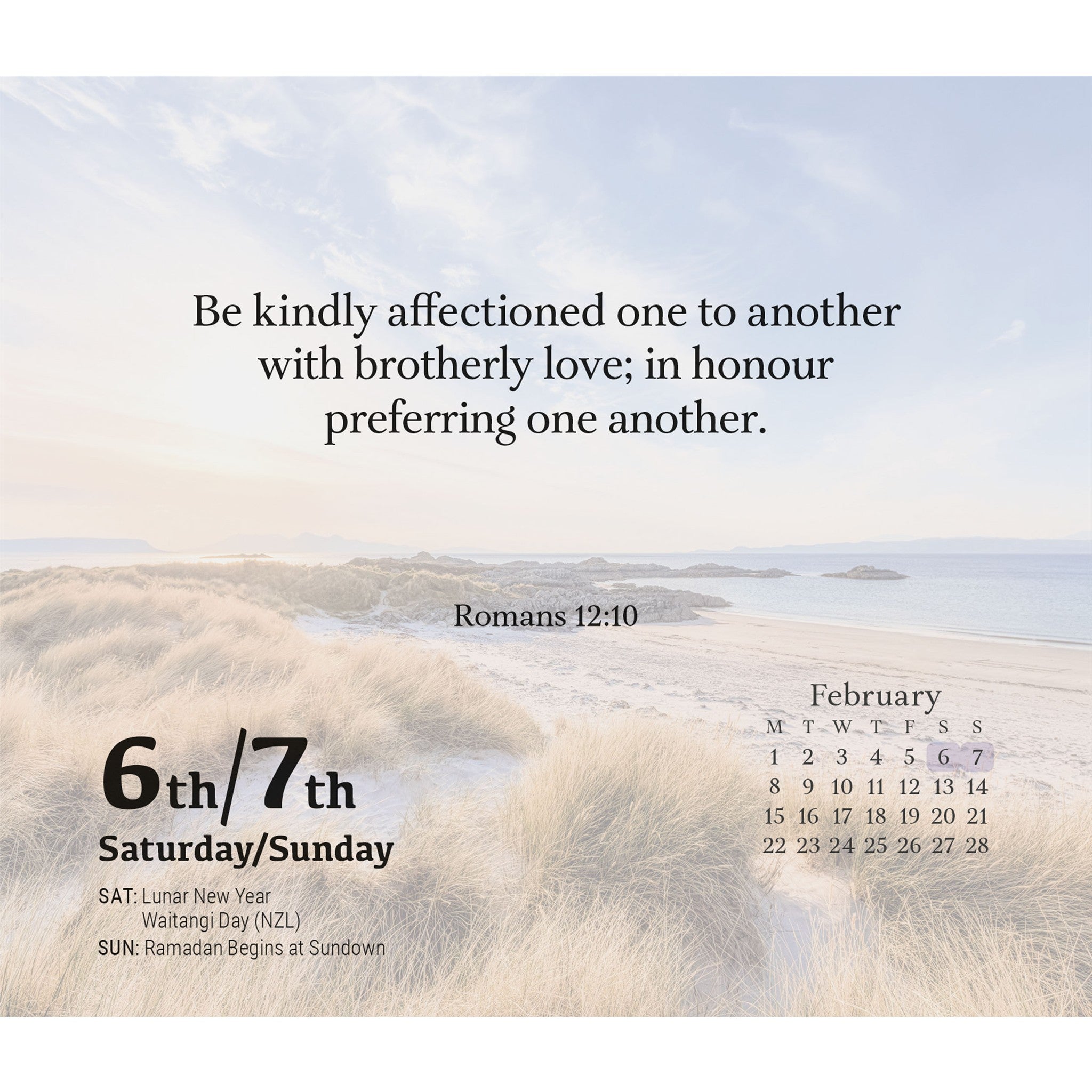 Calendrier de bureau 2027 : Versets bibliques