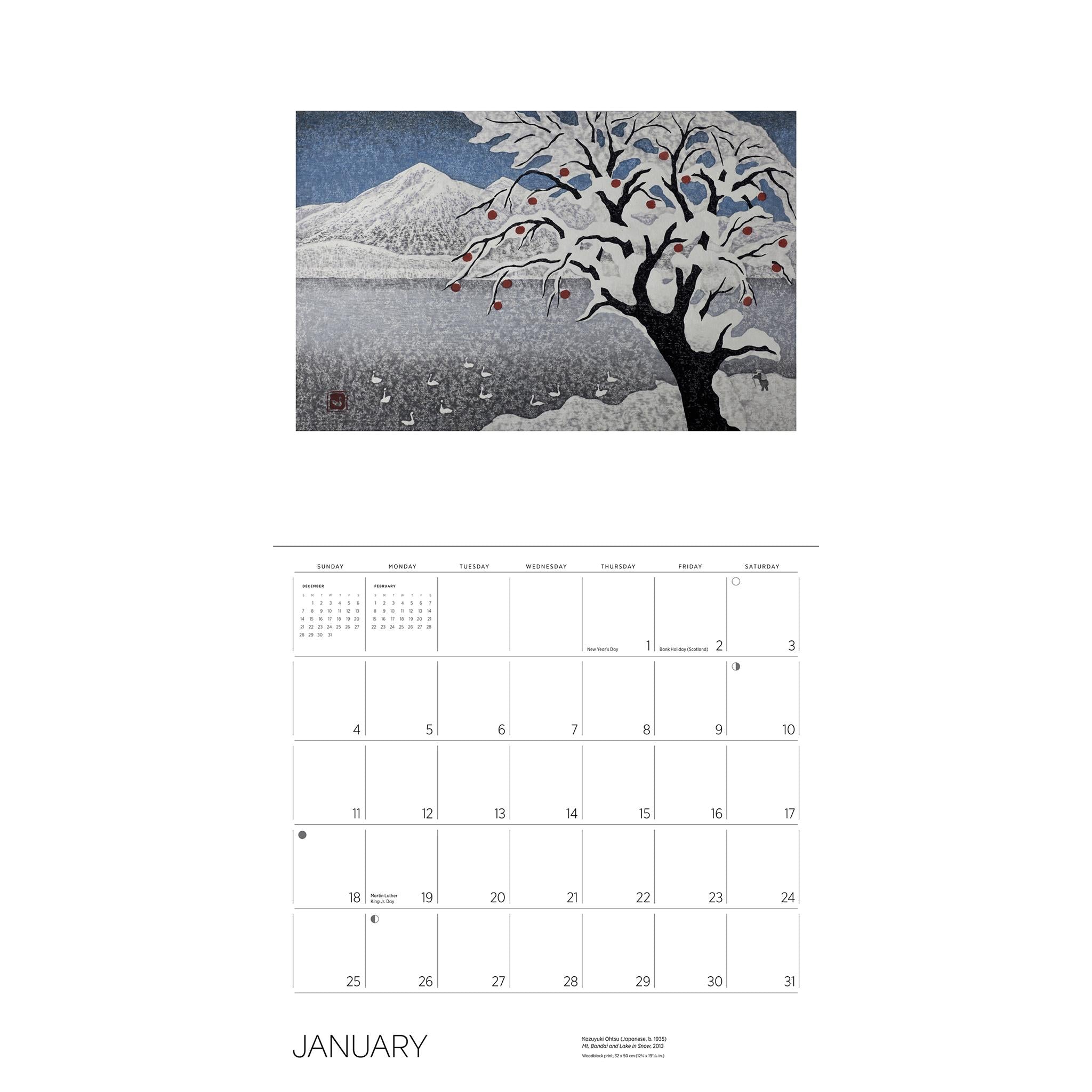 Calendrier mural Sérénité Kazuyuki Ohtsu 2026