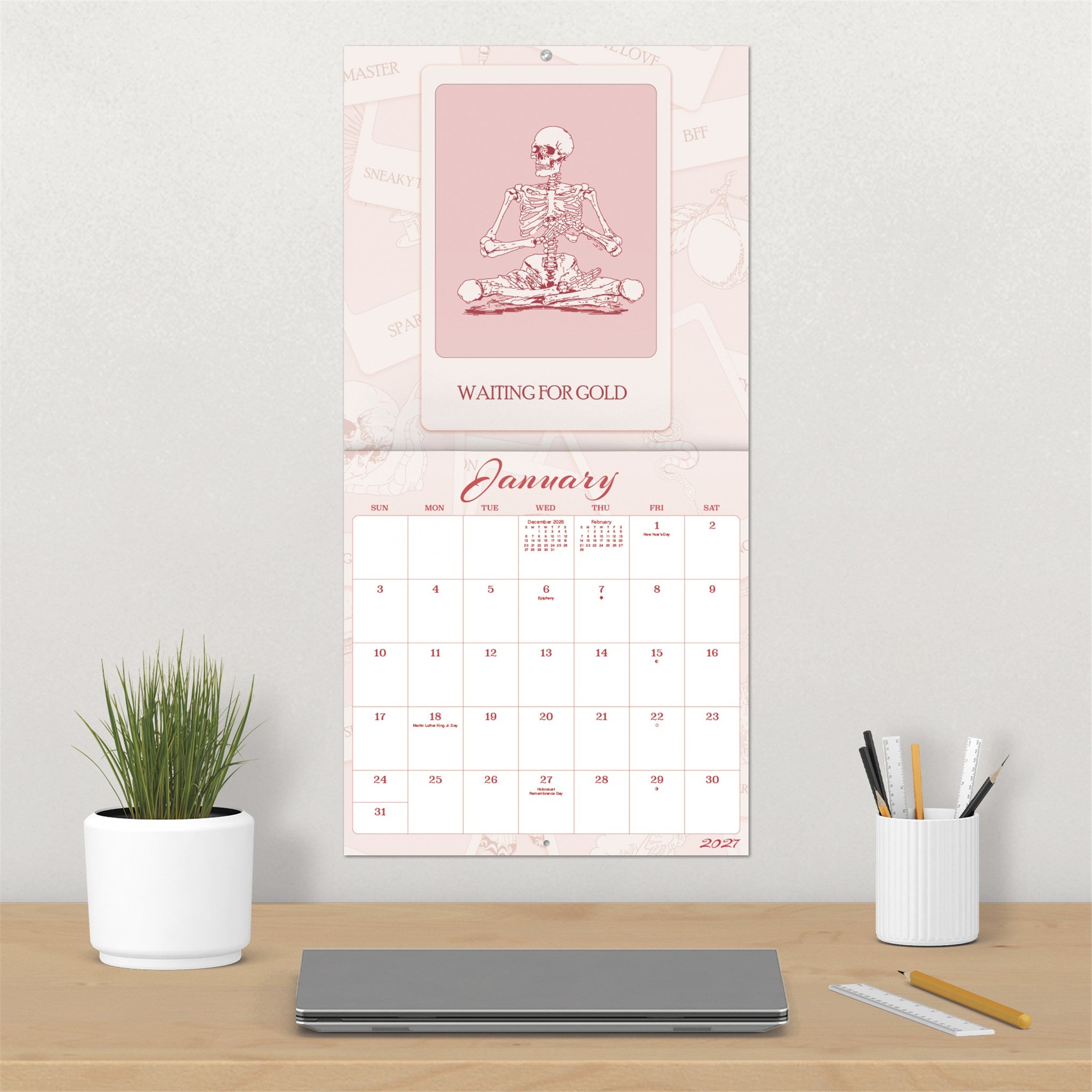 Calendrier mural Tarot 2027 - Exclusivité en ligne