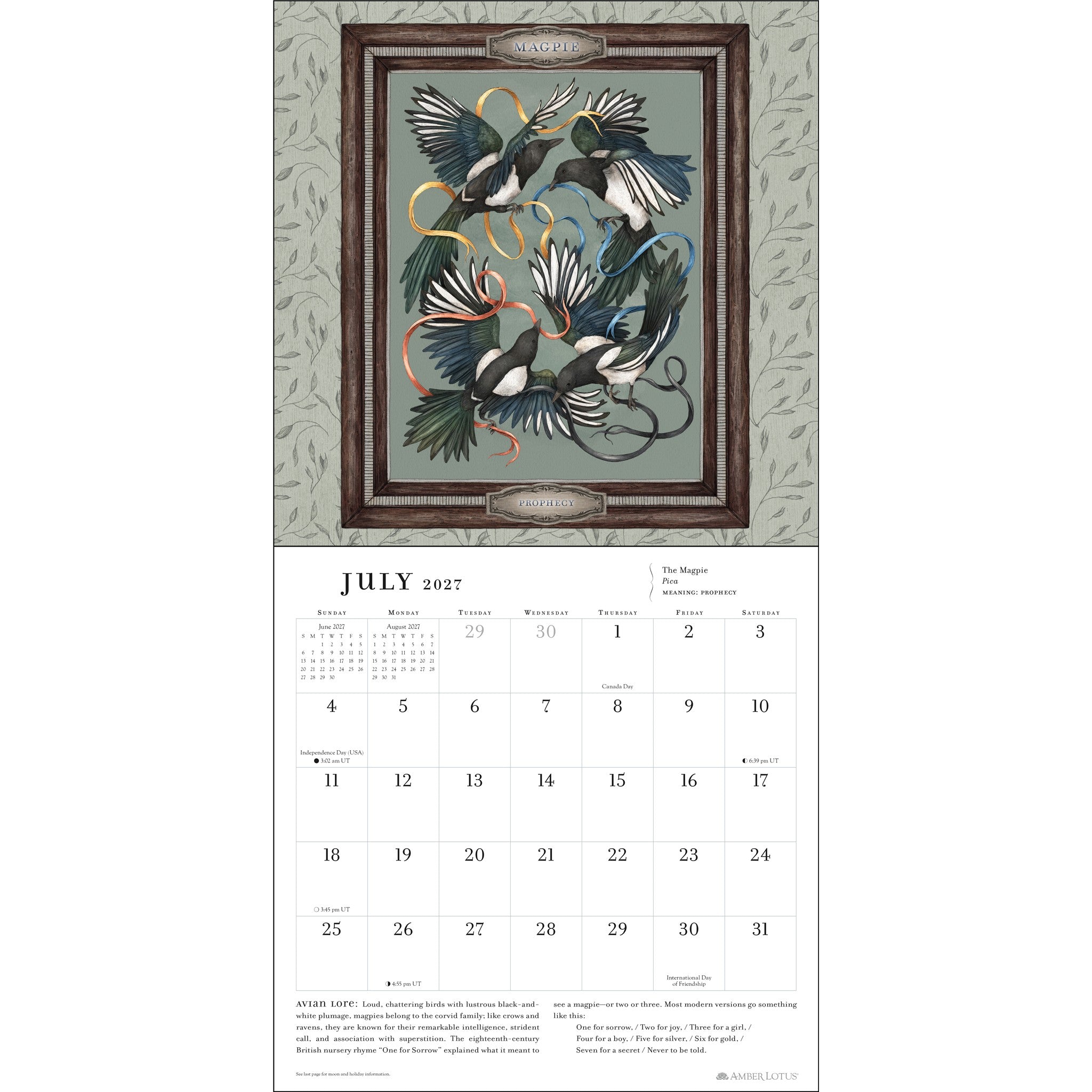 Calendrier mural Ornithography 2027