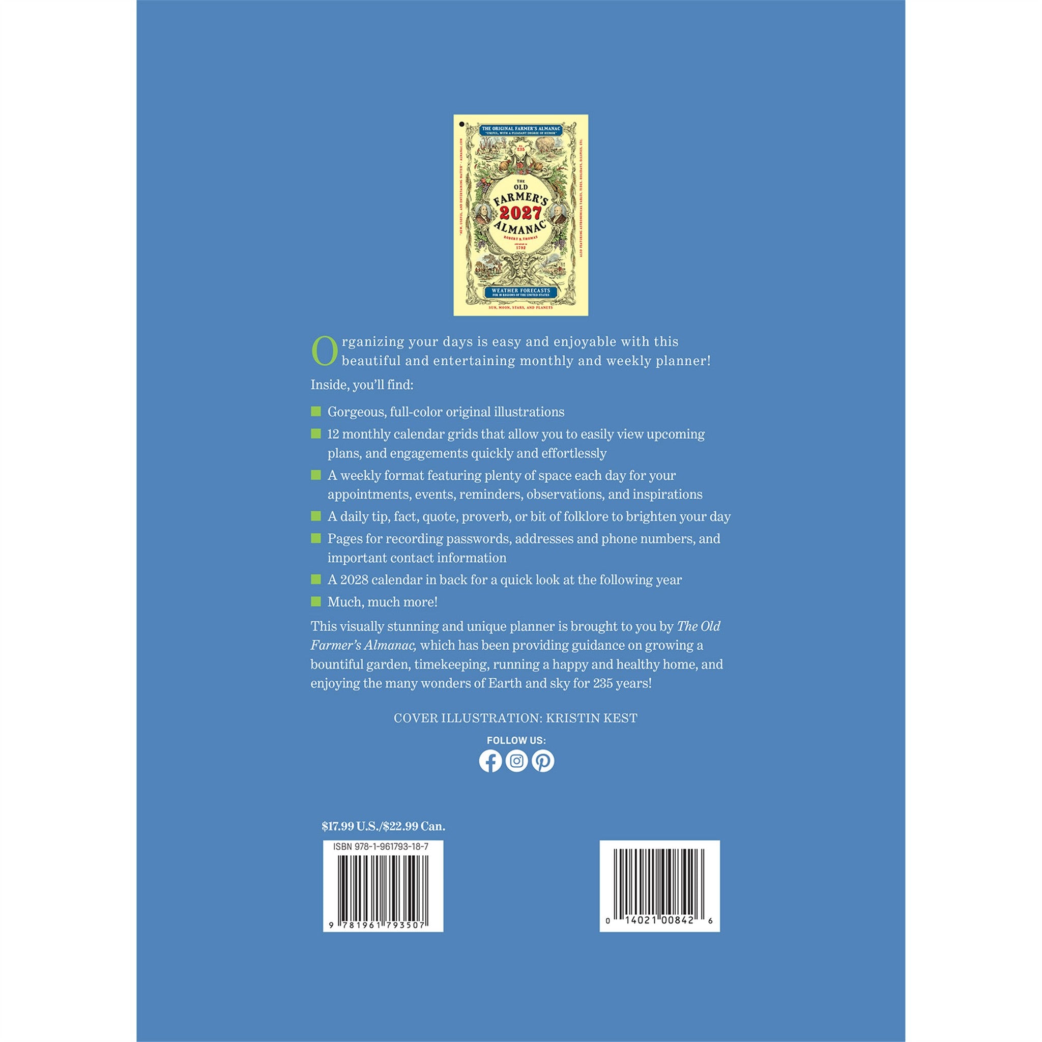 The Old Farmer's Almanac 2027 Engagement Calendar