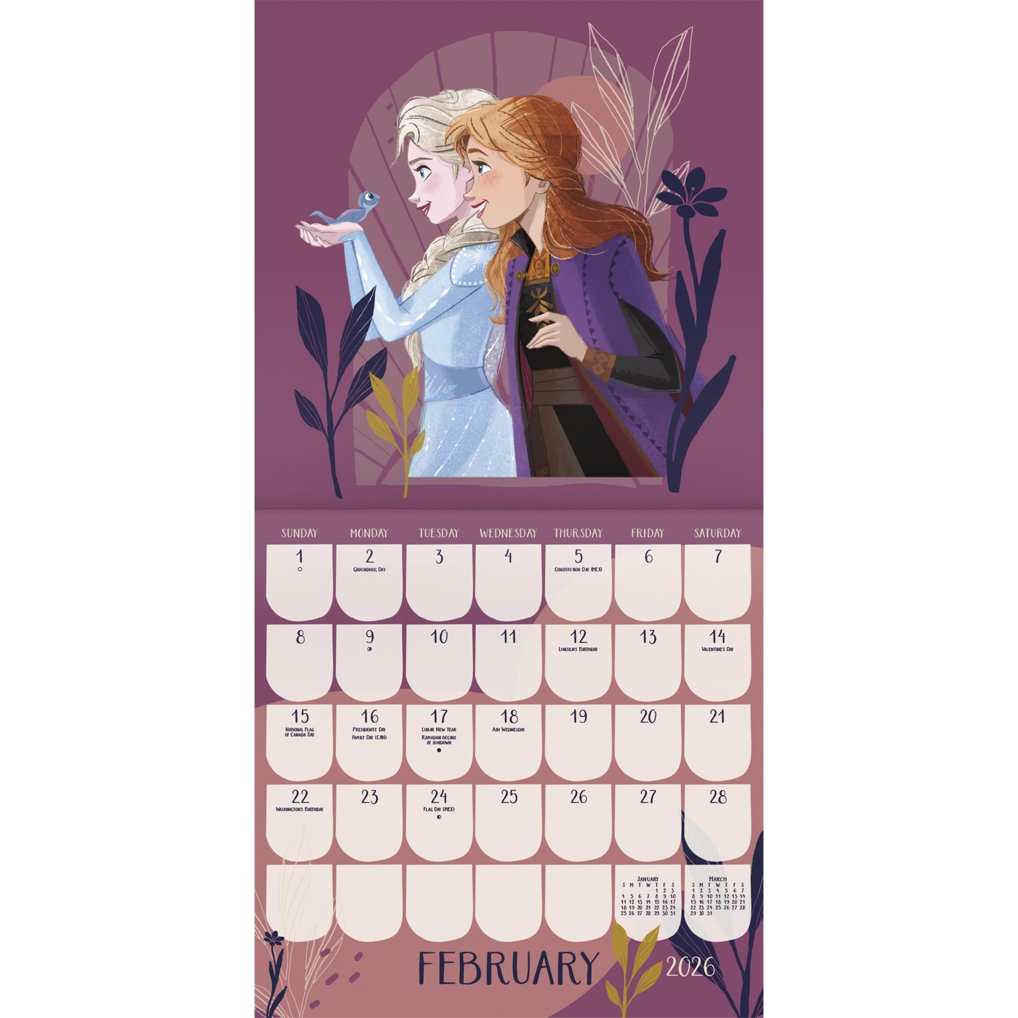 Frozen 2026 Wall Calendar