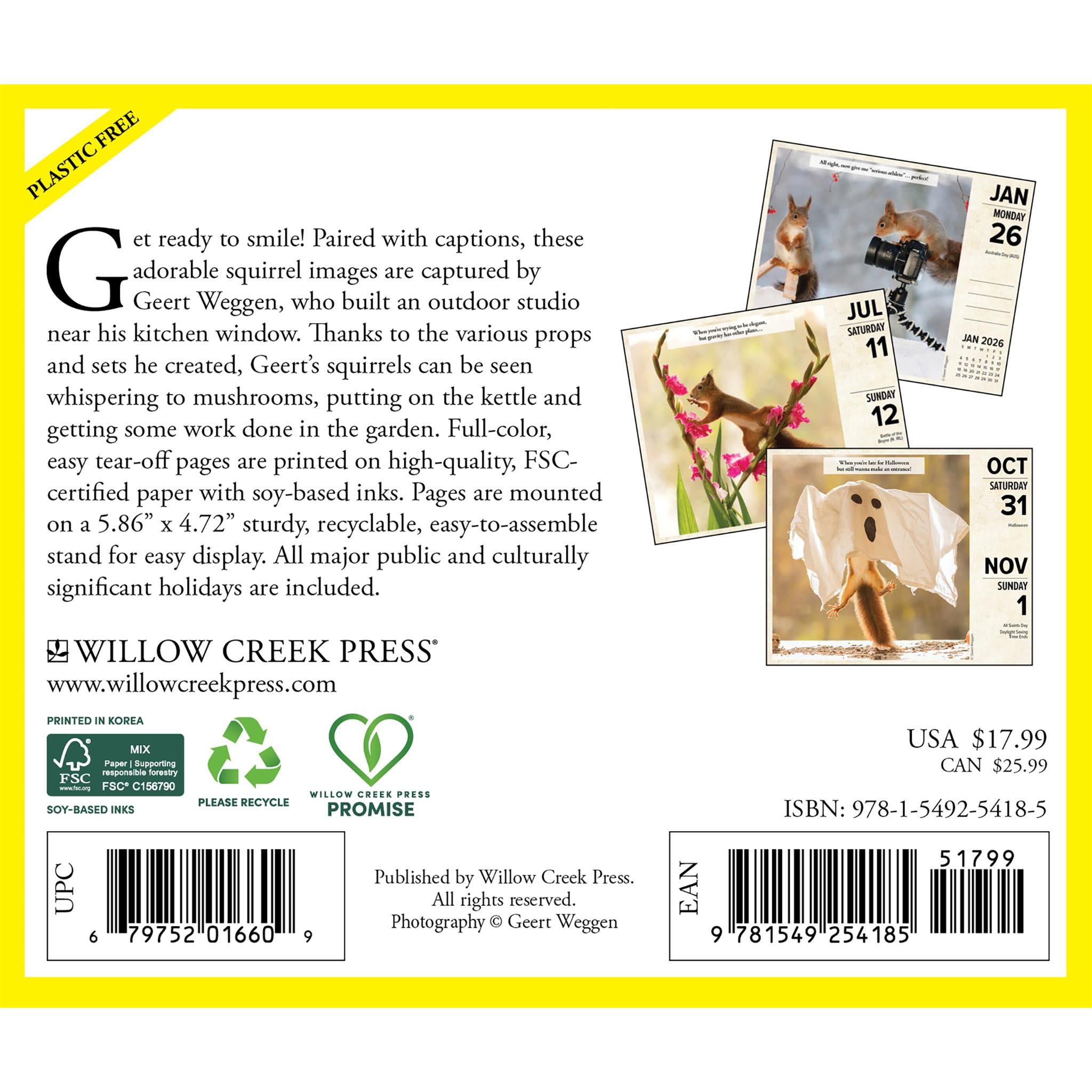 Calendrier Gettin Squirrelly 2026