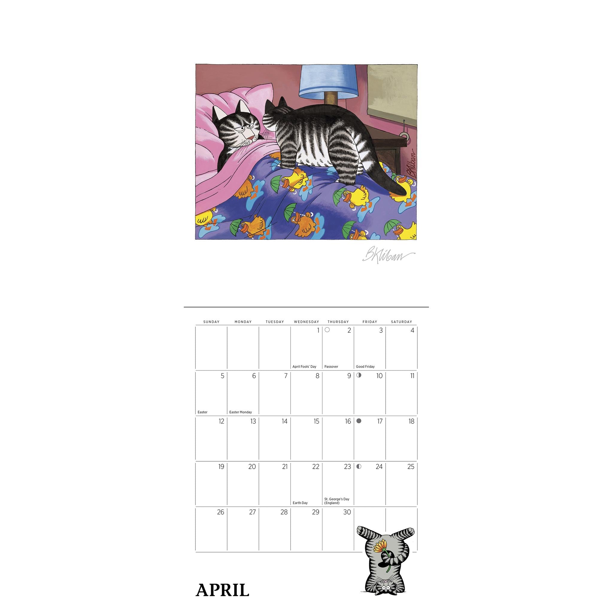 Calendrier miniature B Kliban Cat 2026 - Disponible uniquement en ligne