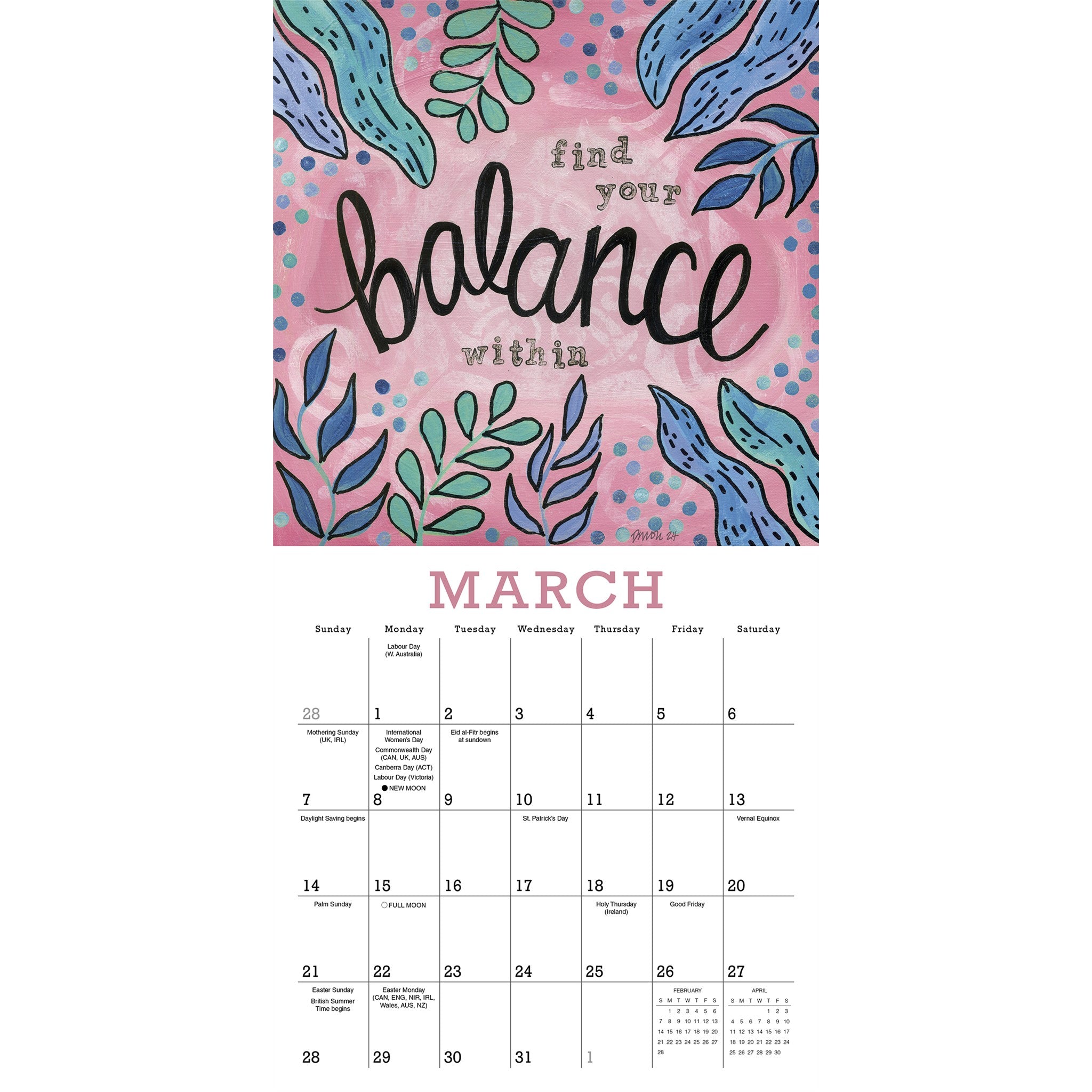 A Year of Hope and Inspiration 2027 Mini Calendar