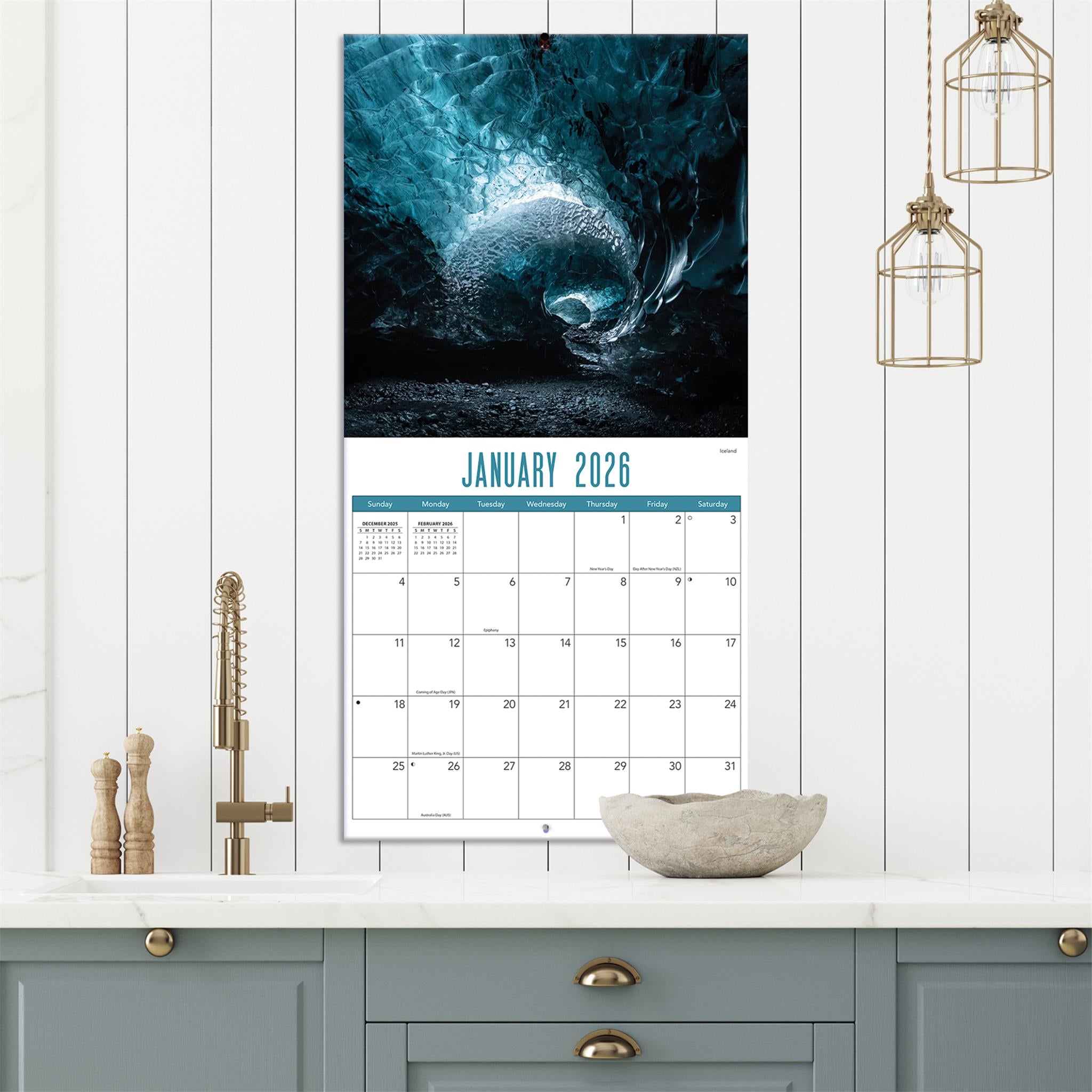 Caves 2026 Wall Calendar