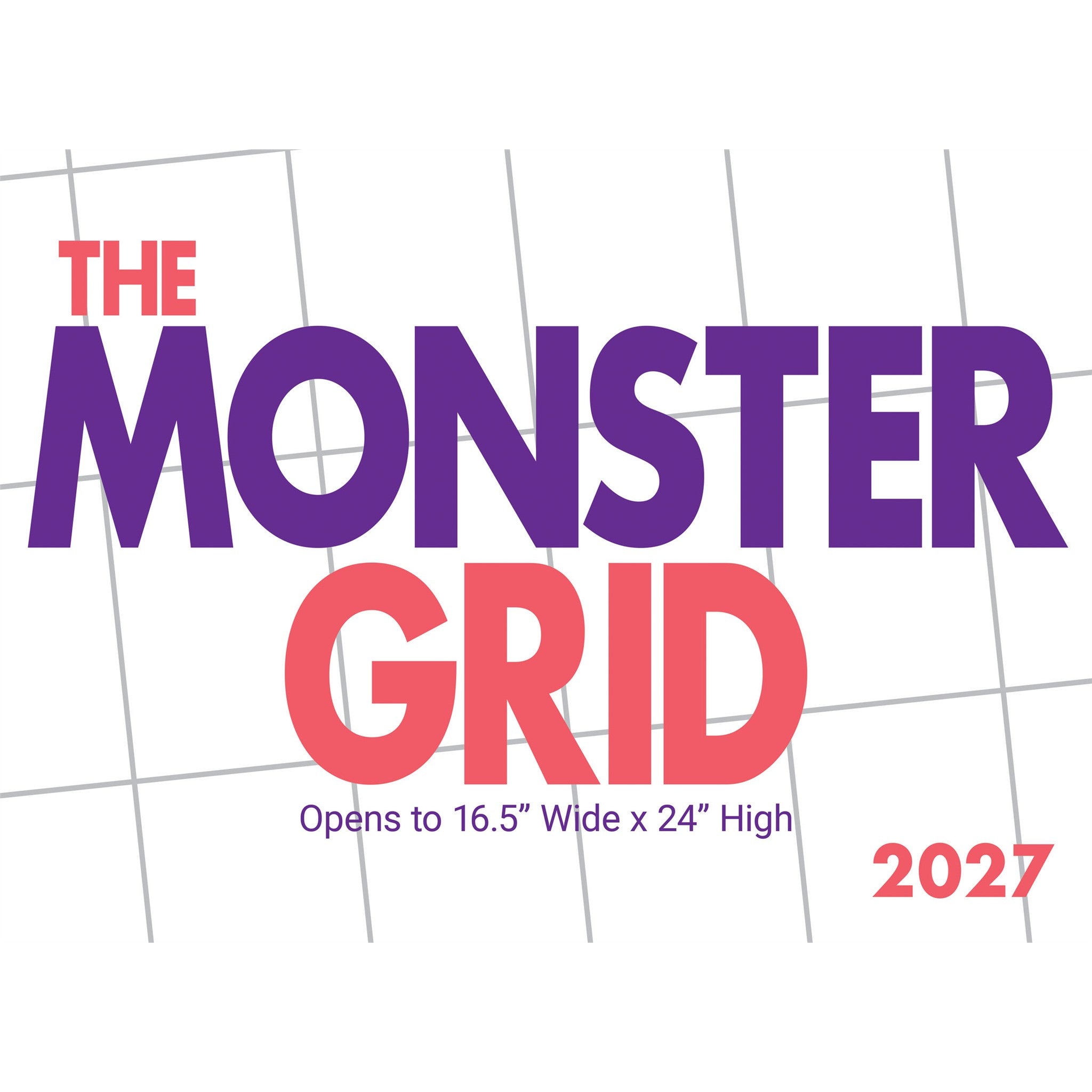 Calendrier mural Monster Grid 2027