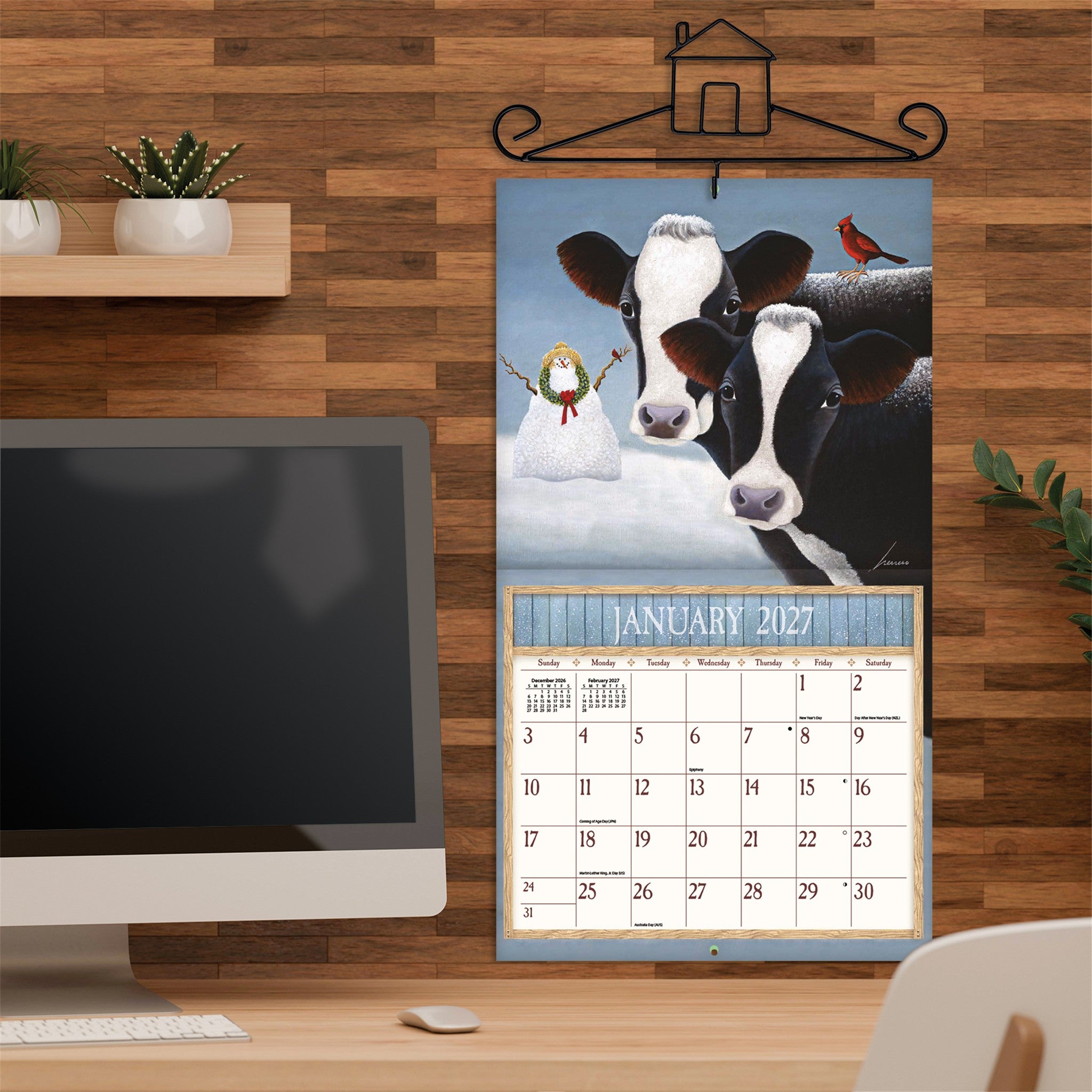 Cows Cows Cows Special Edition with Print 2027 Wall Calendar