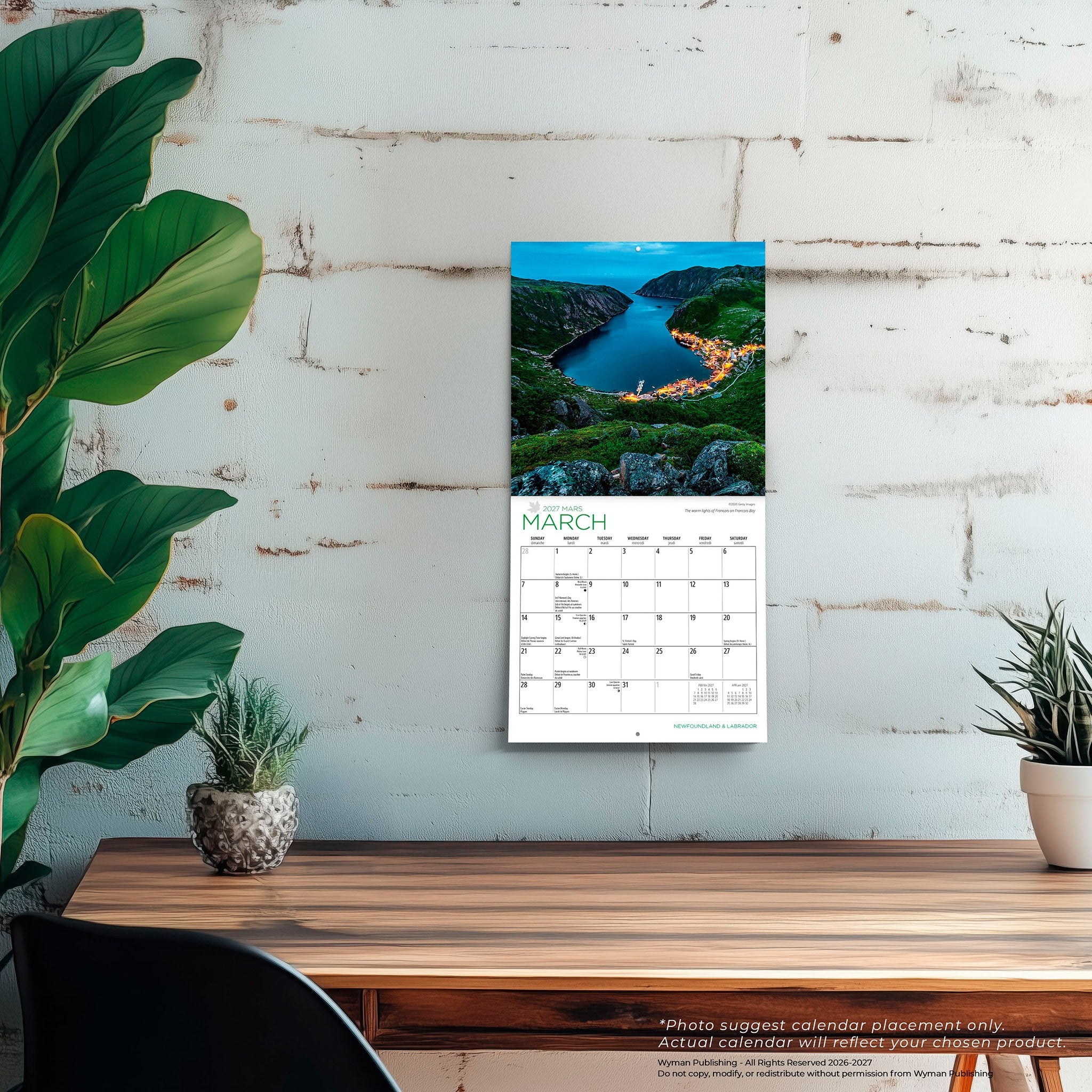 Newfoundland and Labrador 2027 Mini Calendar