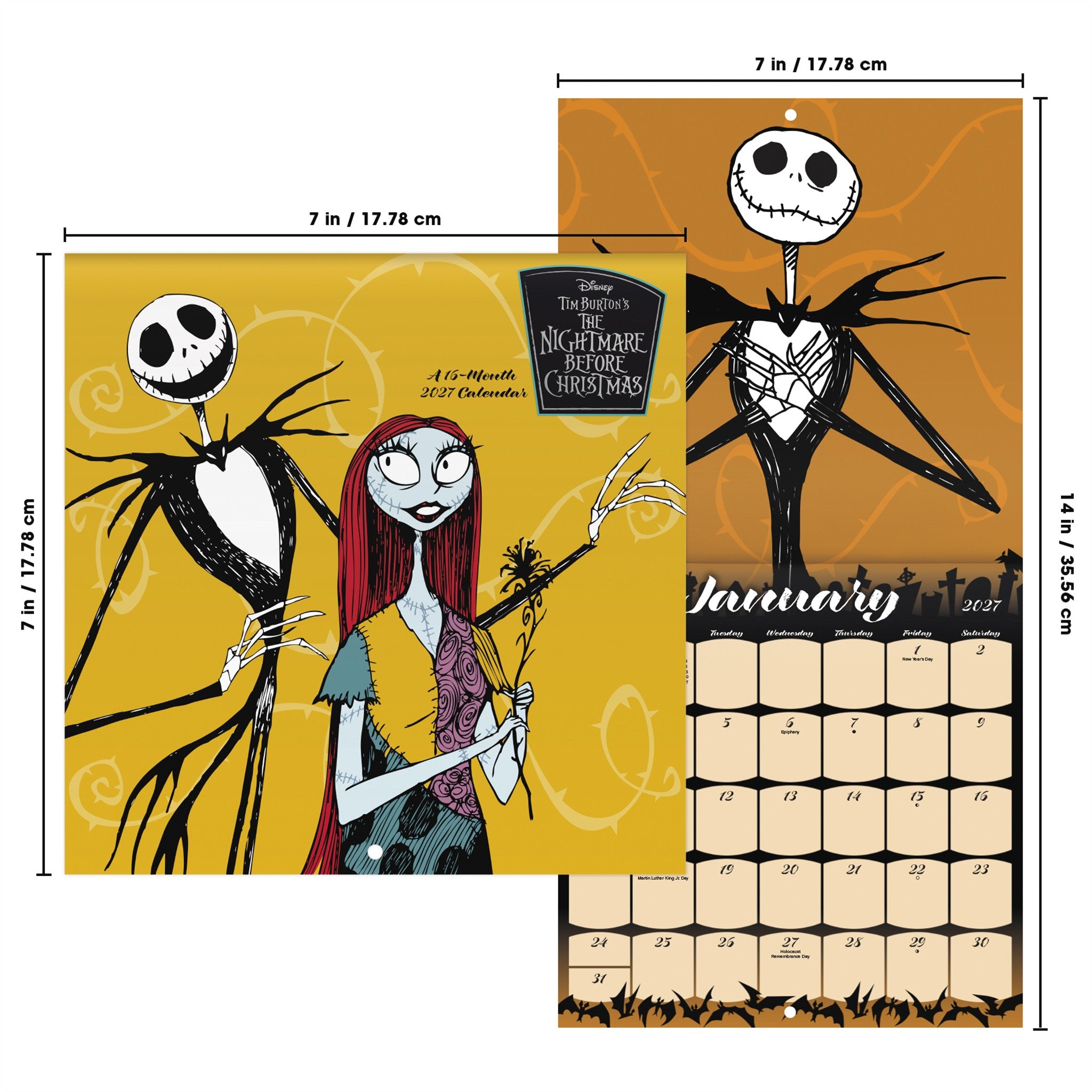 Mini calendrier L'Étrange Noël de Monsieur Jack 2027