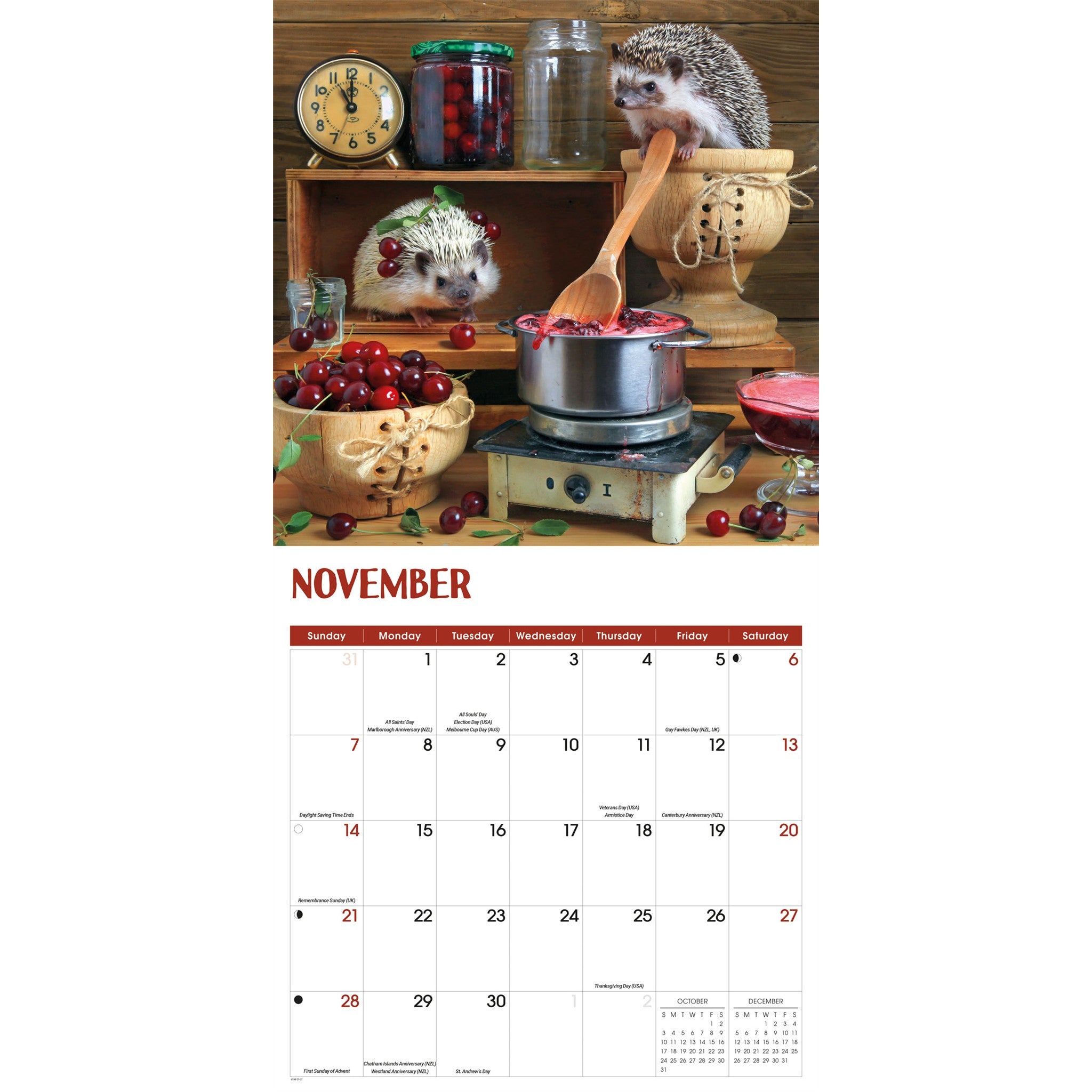 Hedgehogs! 2027 Wall Calendar