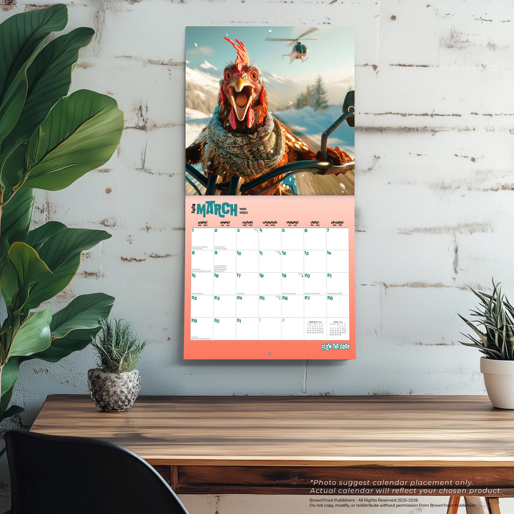 Calendrier mural Flew The Coop 2026