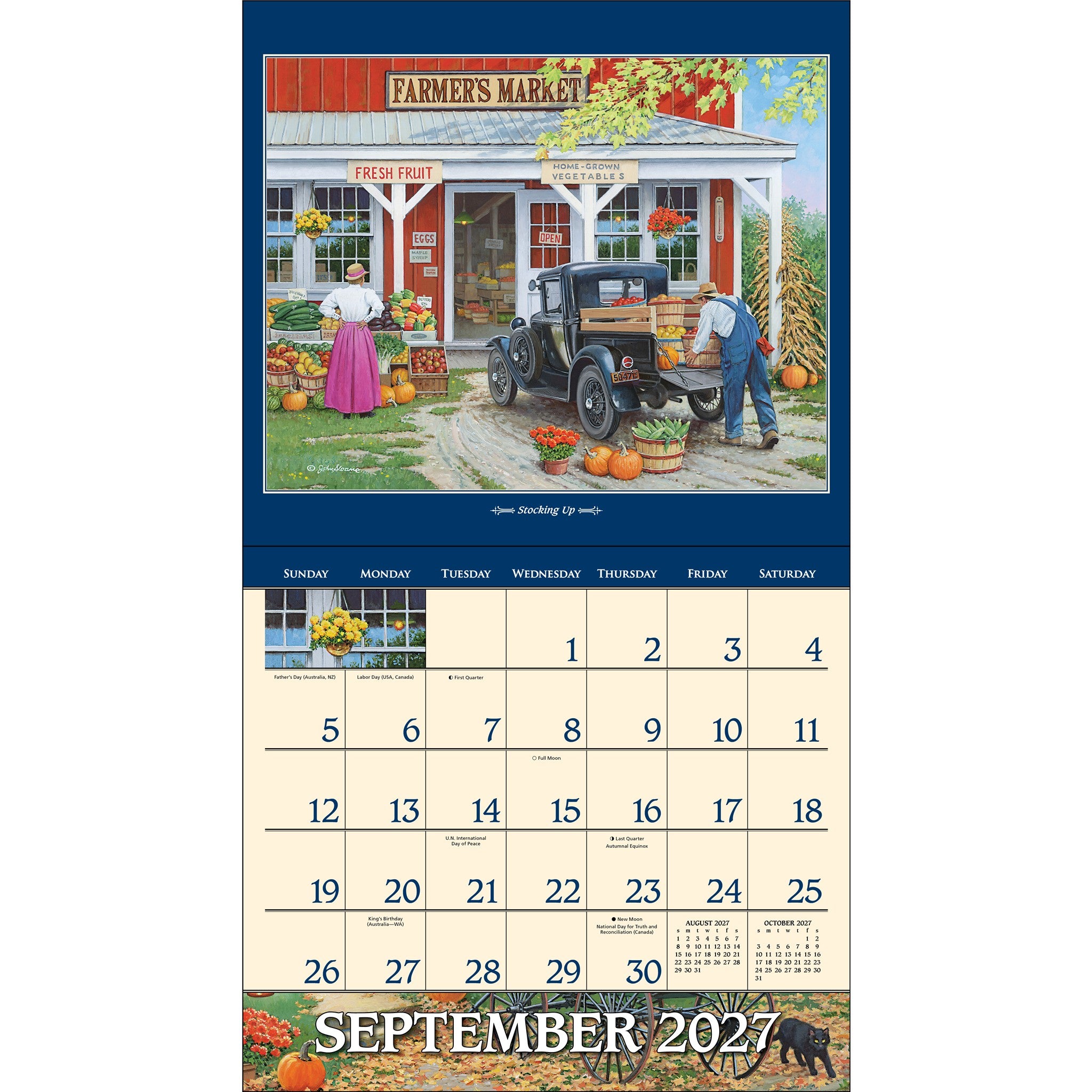 Calendrier mural John Sloane's Country Seasons® 2027