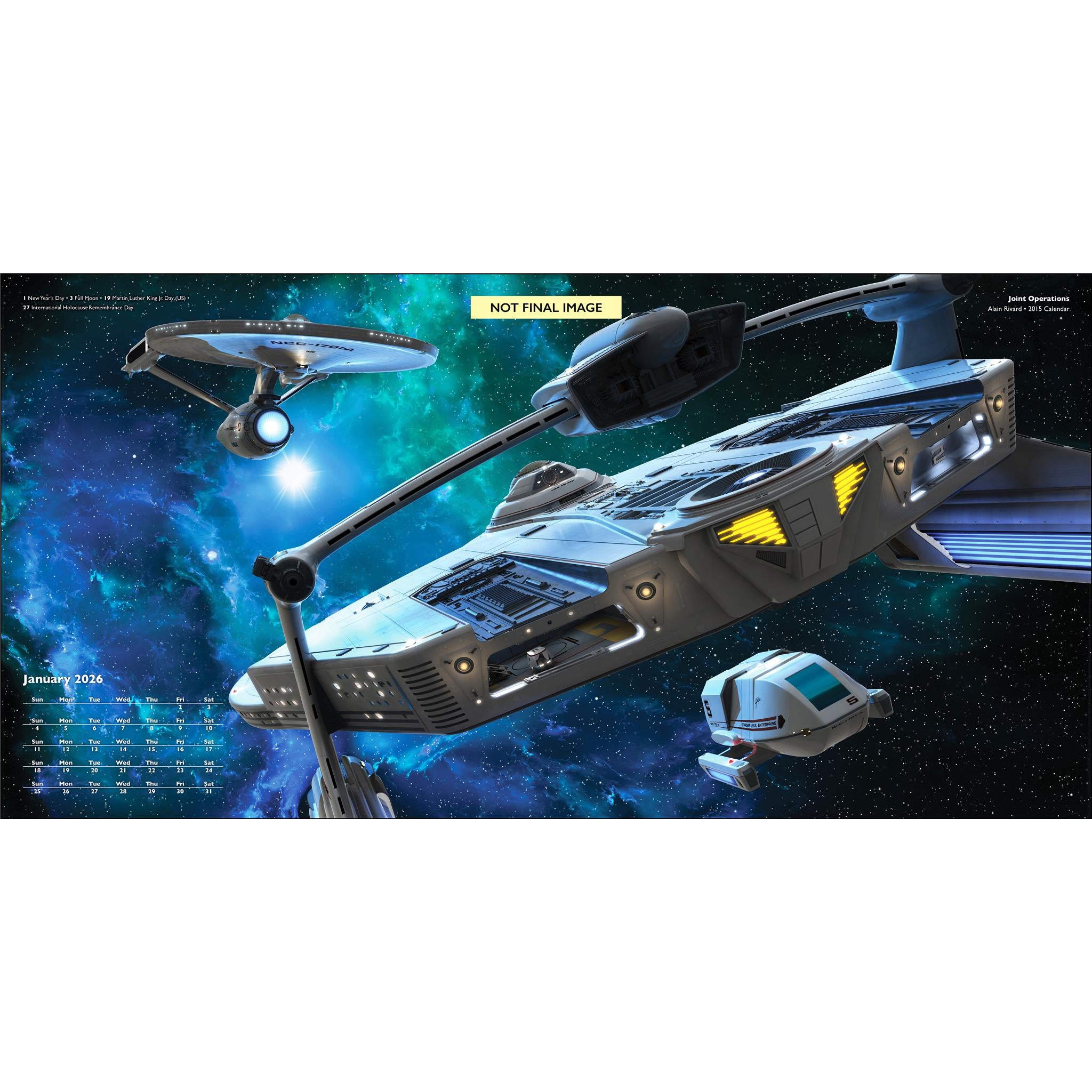 Calendrier mural Star Trek Ships Of The Line 2026