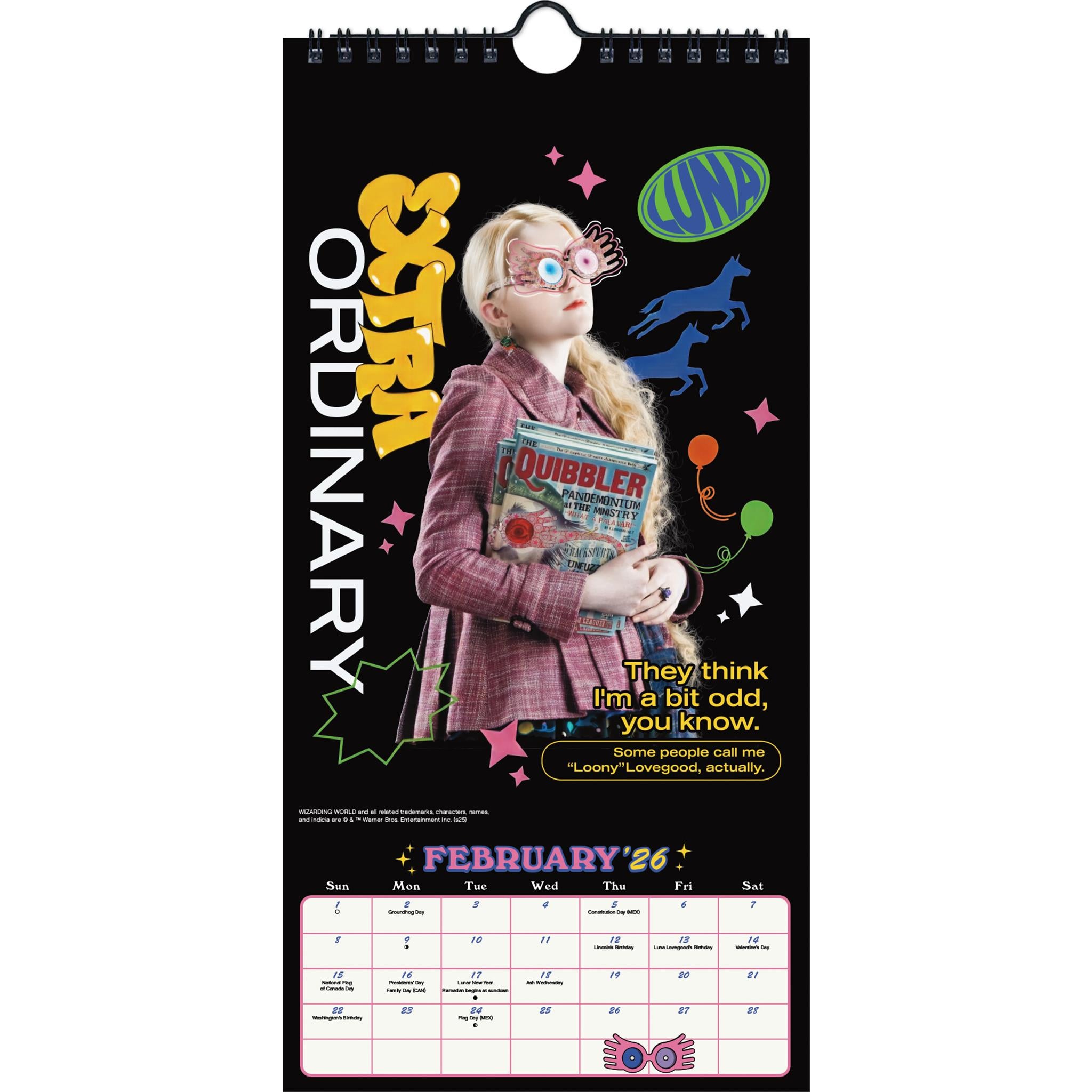 Calendrier mini-poster Harry Potter 2026 - Disponible uniquement en ligne