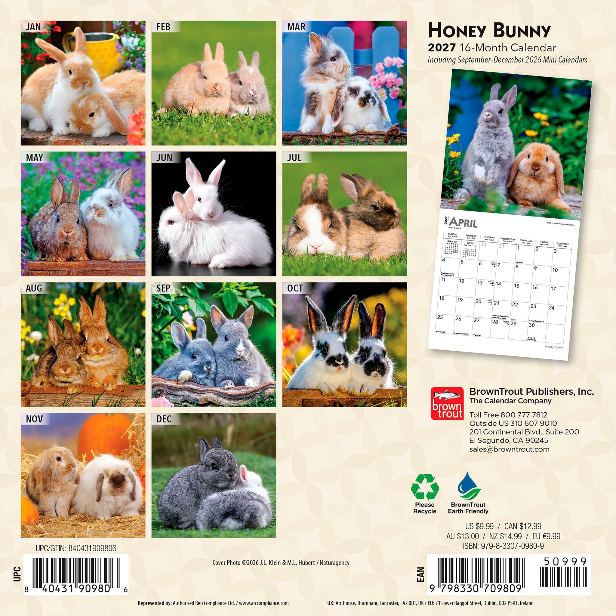 Honey Bunny 2027 Mini Calendar