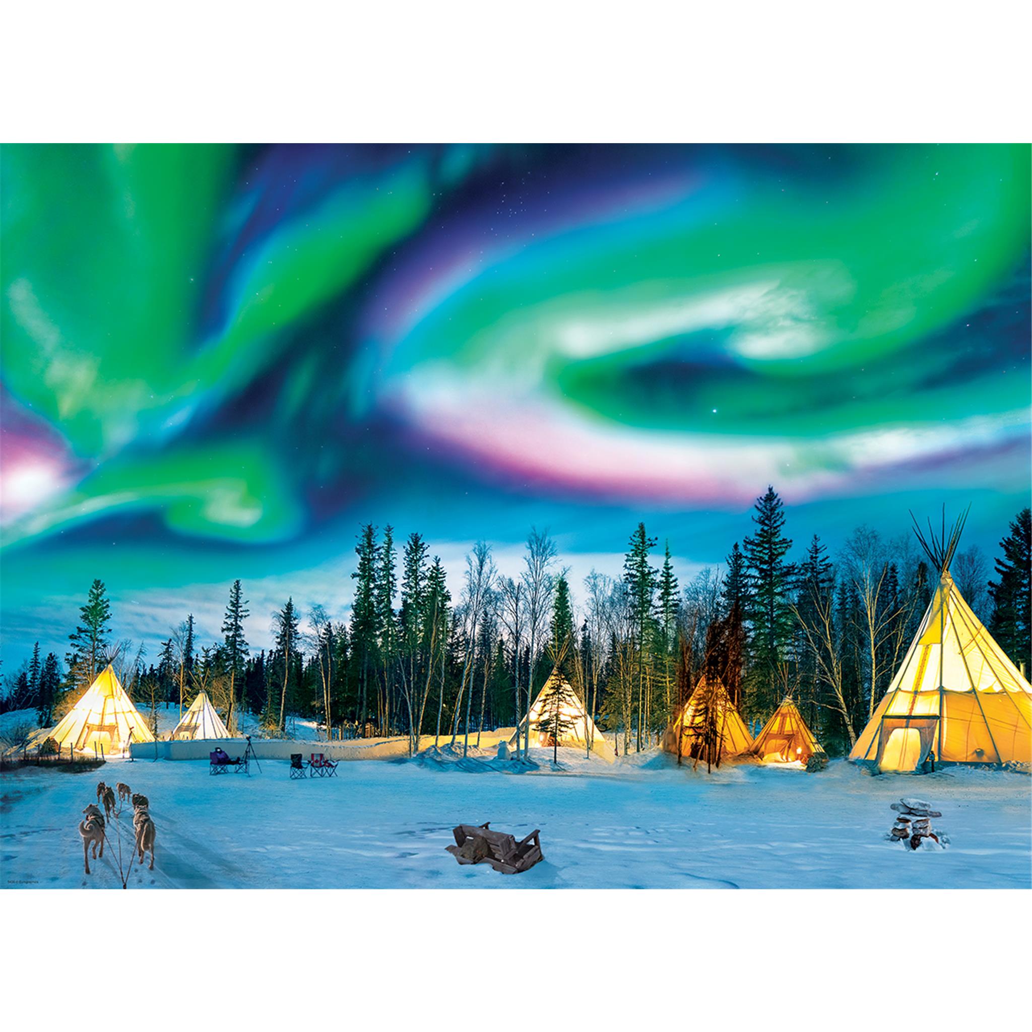 Puzzle exclusif de 1000 pièces Northern Lights Yellowknife