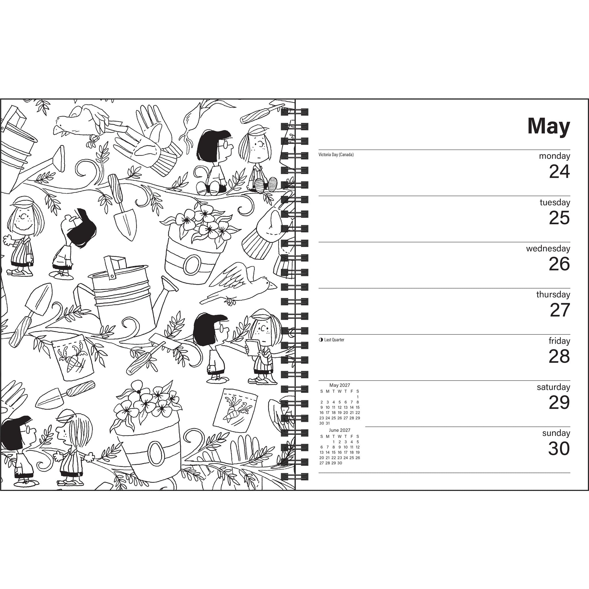 PEANUTS® Monthly/Weekly Coloring 2027 Engagement Calendar
